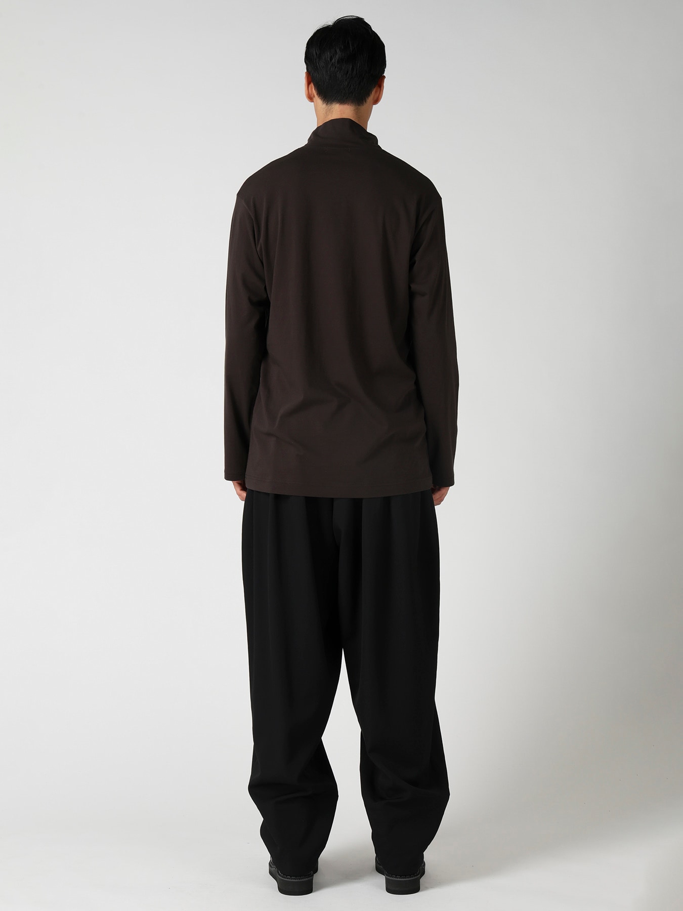SOFT SINGLE JERSEY HIGH NECK LONG SLV TEE