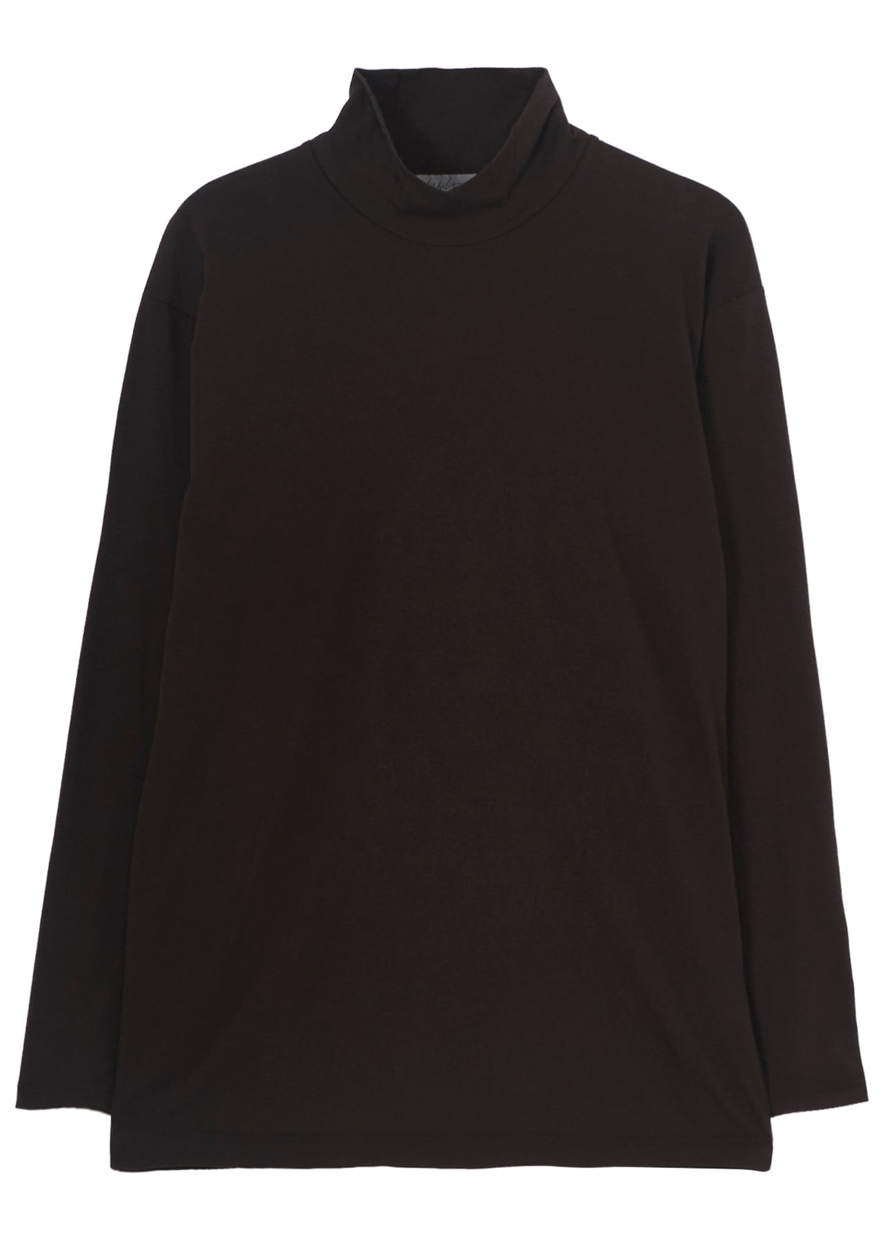 SOFT SINGLE JERSEY HIGH NECK LONG SLV TEE