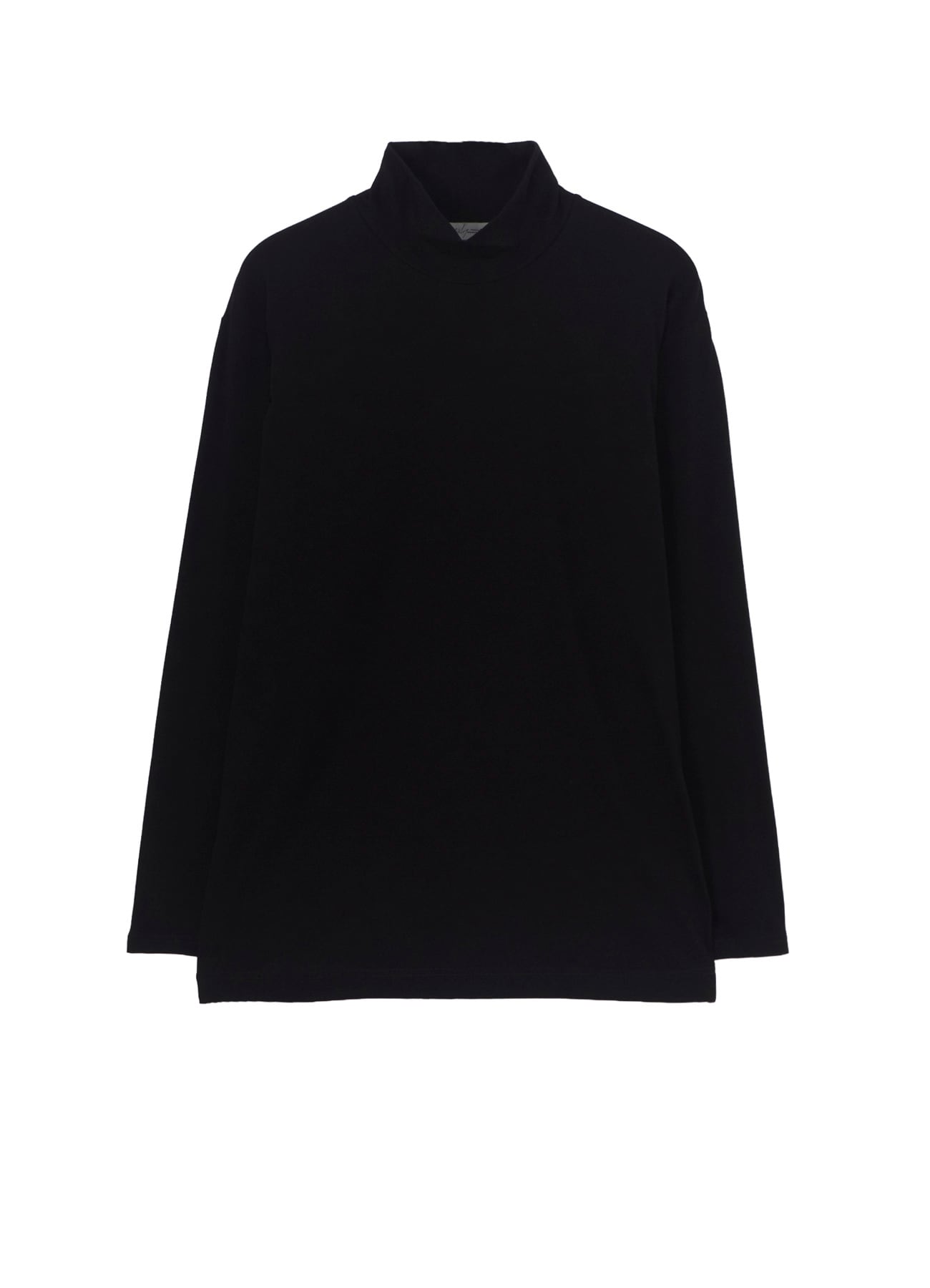 SOFT SINGLE JERSEY HIGH NECK LONG SLV TEE