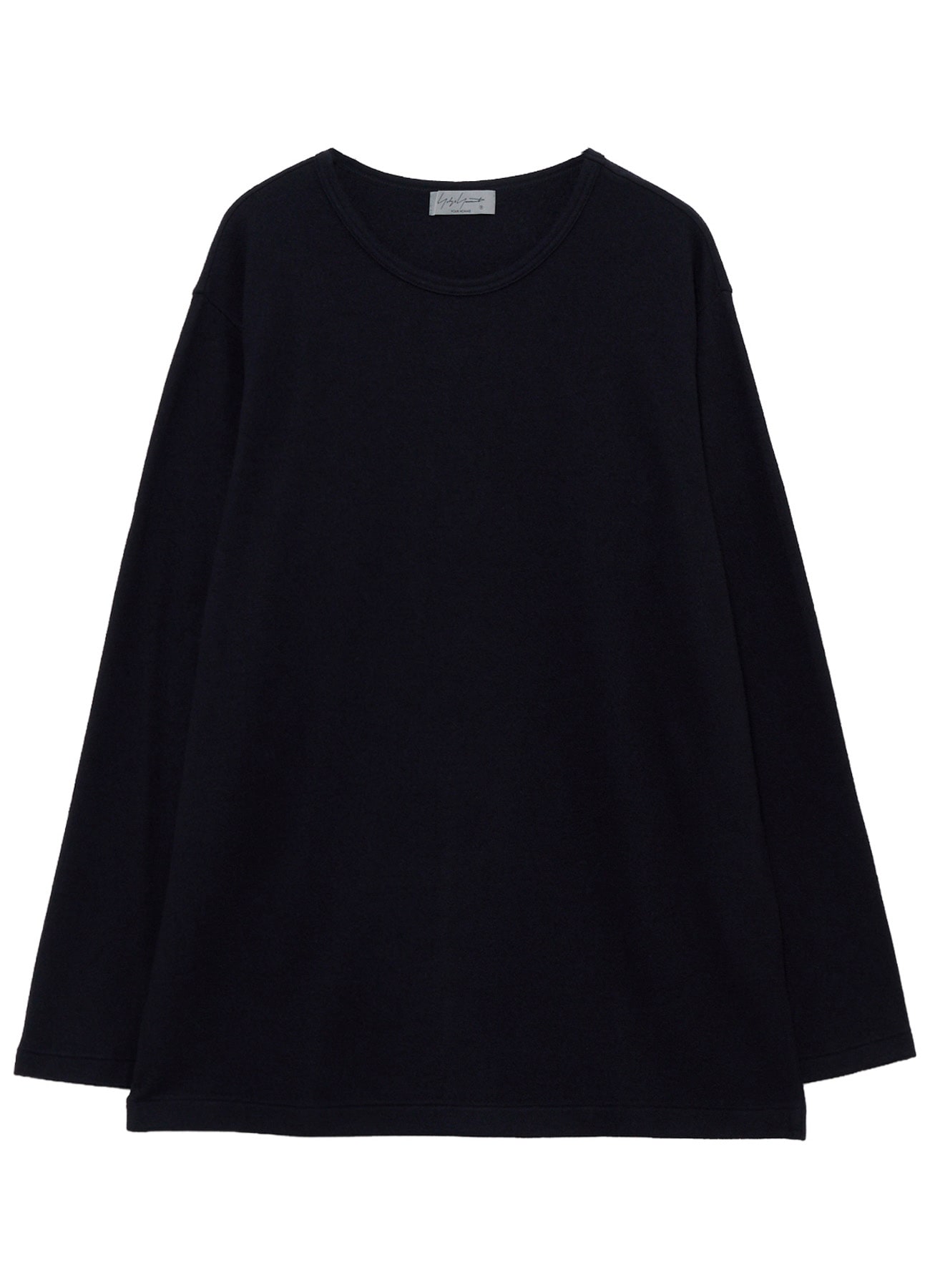 140S WOOL SINGLE JERSEY  ROUND NECK LONG SLV PO