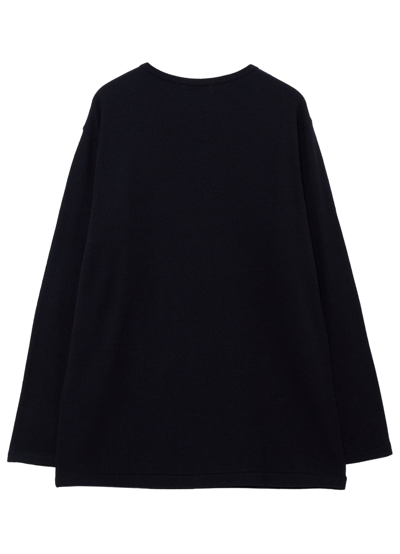 140S WOOL SINGLE JERSEY  ROUND NECK LONG SLV PO