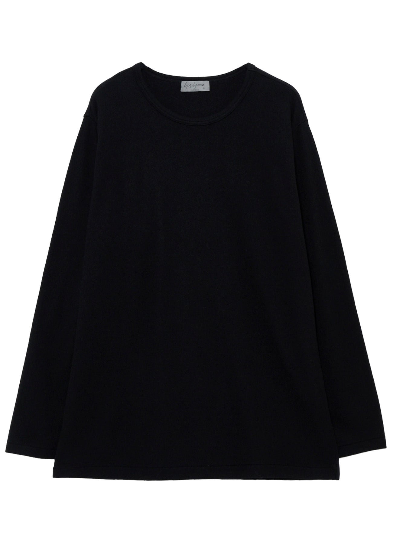 140S WOOL SINGLE JERSEY  ROUND NECK LONG SLV PO