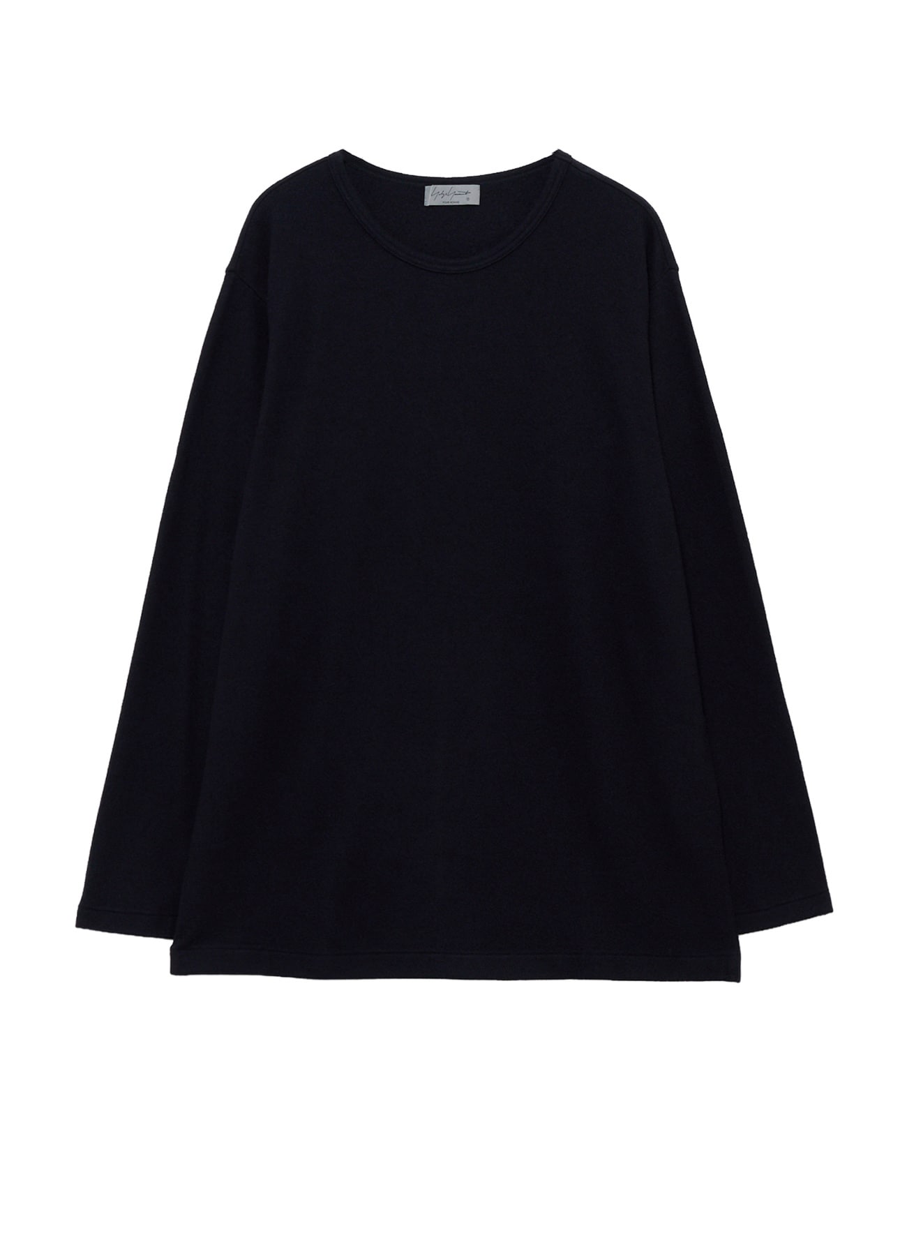 140S WOOL SINGLE JERSEY  ROUND NECK LONG SLV PO