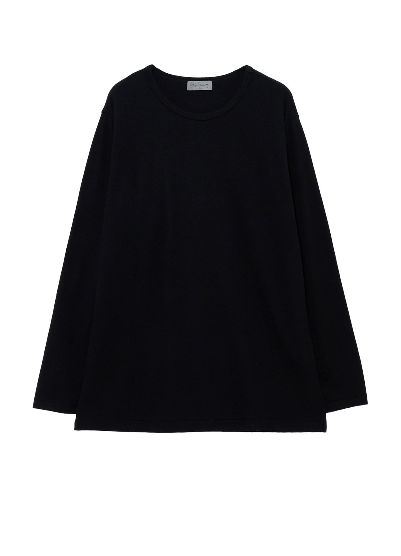 140S WOOL SINGLE JERSEY  ROUND NECK LONG SLV PO