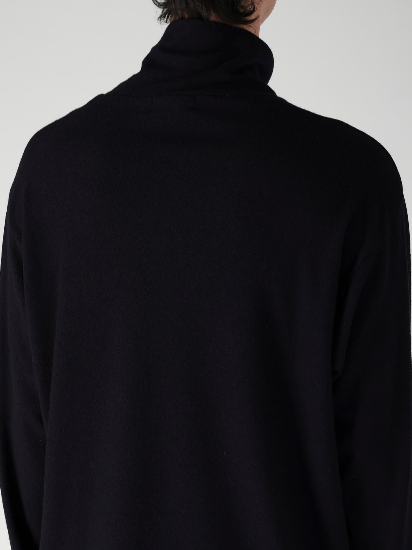 140S WOOL SINGLE JERSEY TURTLE NECK LONG SLV PO