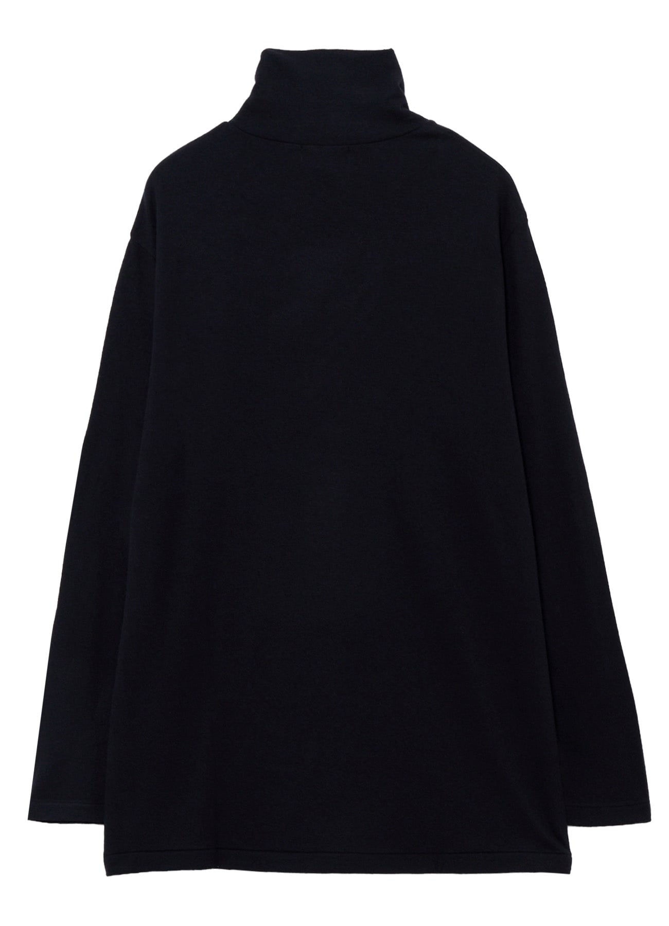 140S WOOL SINGLE JERSEY TURTLE NECK LONG SLV PO