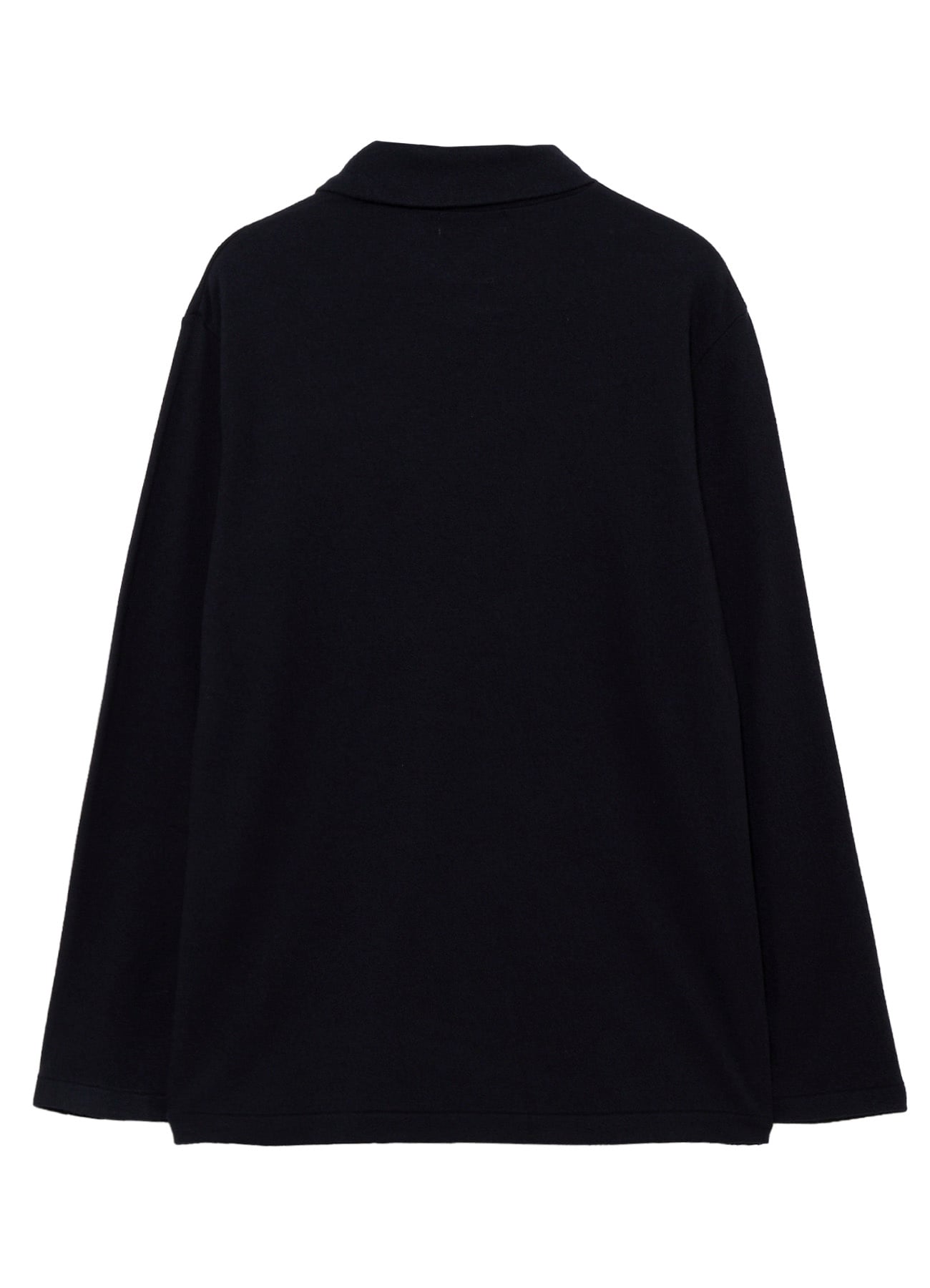 140S WOOL SINGLE JERSEY  LAYERED COLLAR TURTLENECK PO