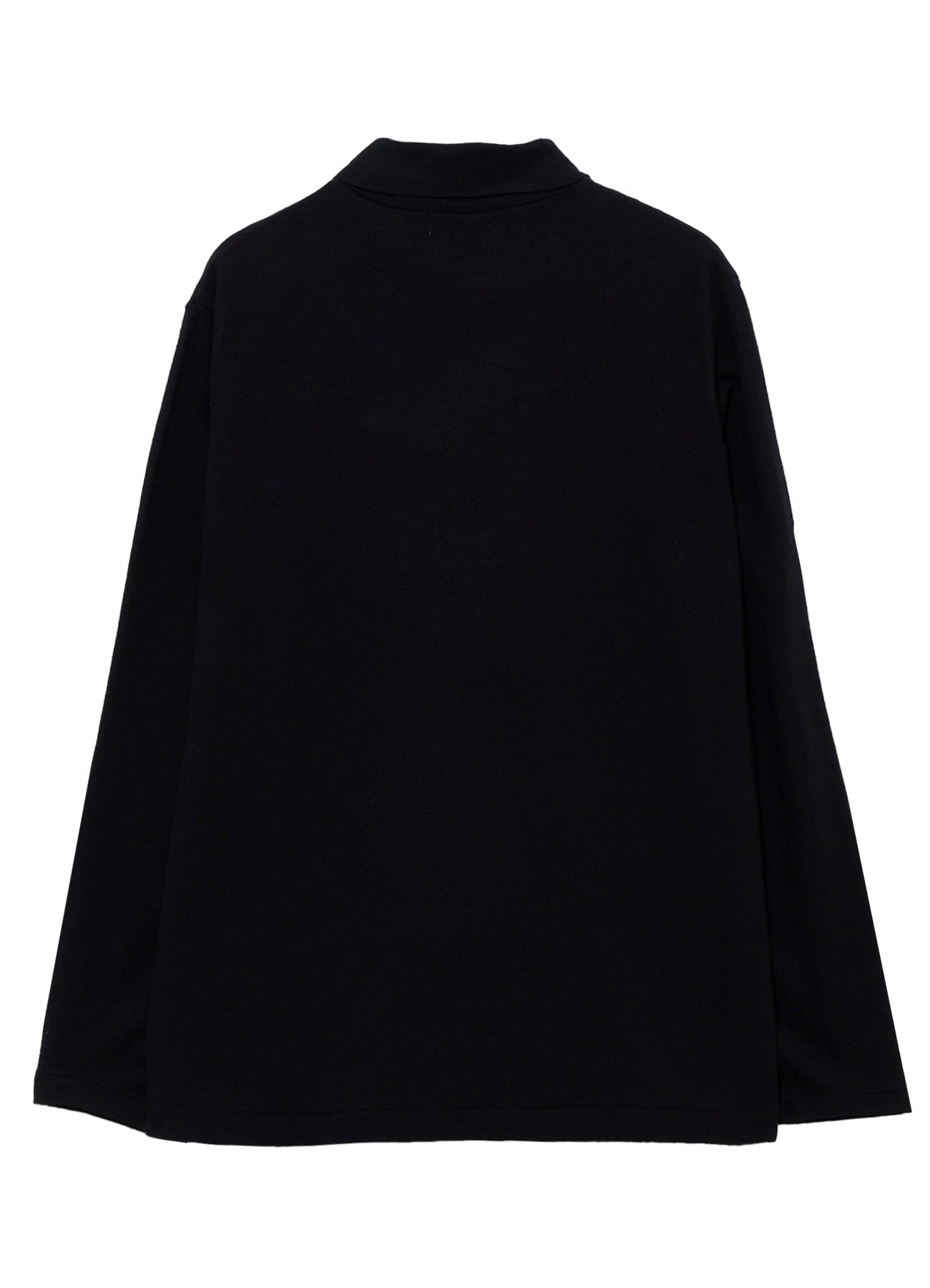 140S WOOL SINGLE JERSEY  LAYERED COLLAR TURTLENECK PO