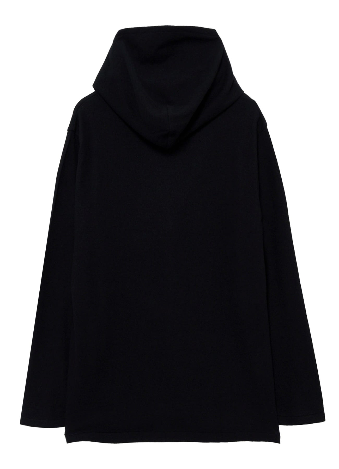 140S WOOL SINGLE JERSEY  HOODED LONG SLV T
