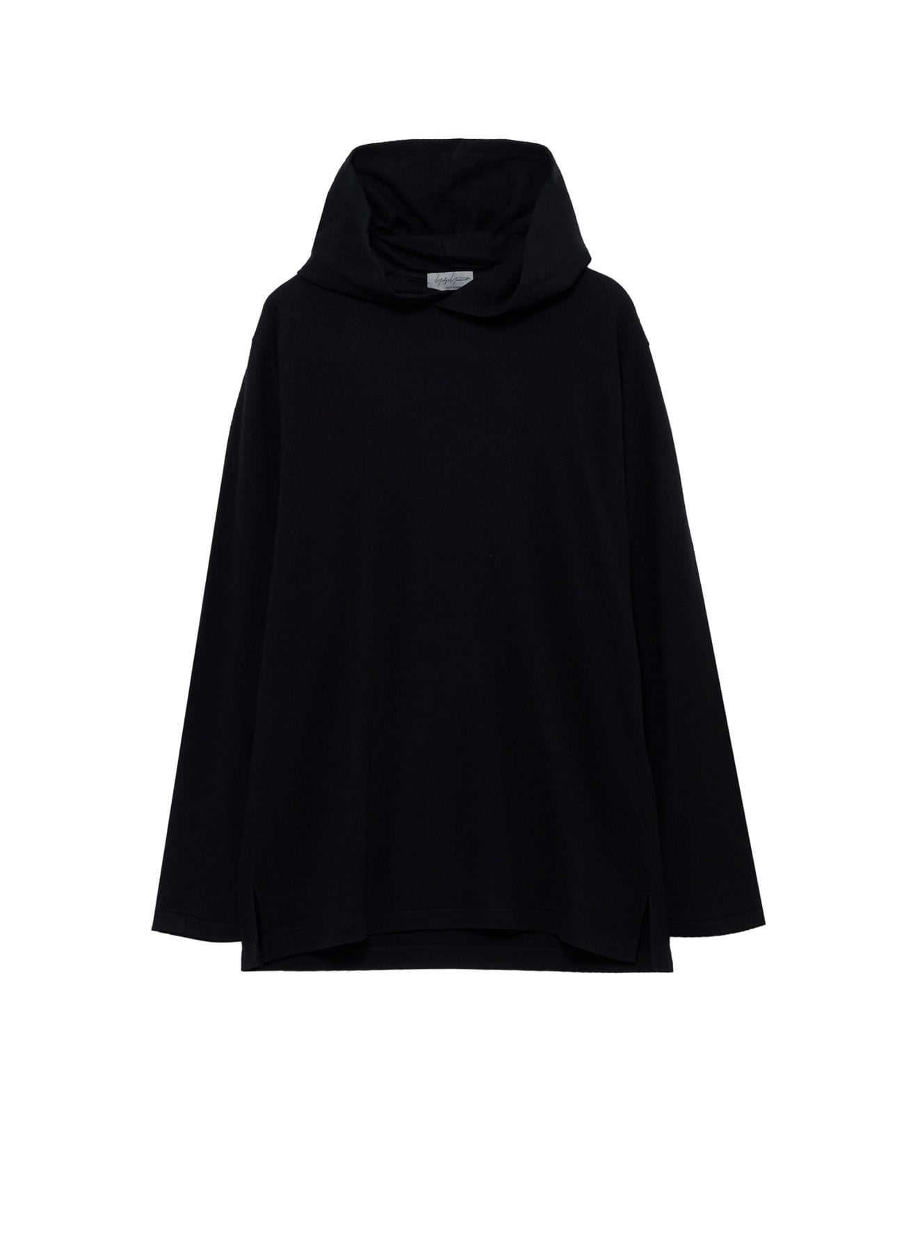 140S WOOL SINGLE JERSEY  HOODED LONG SLV T