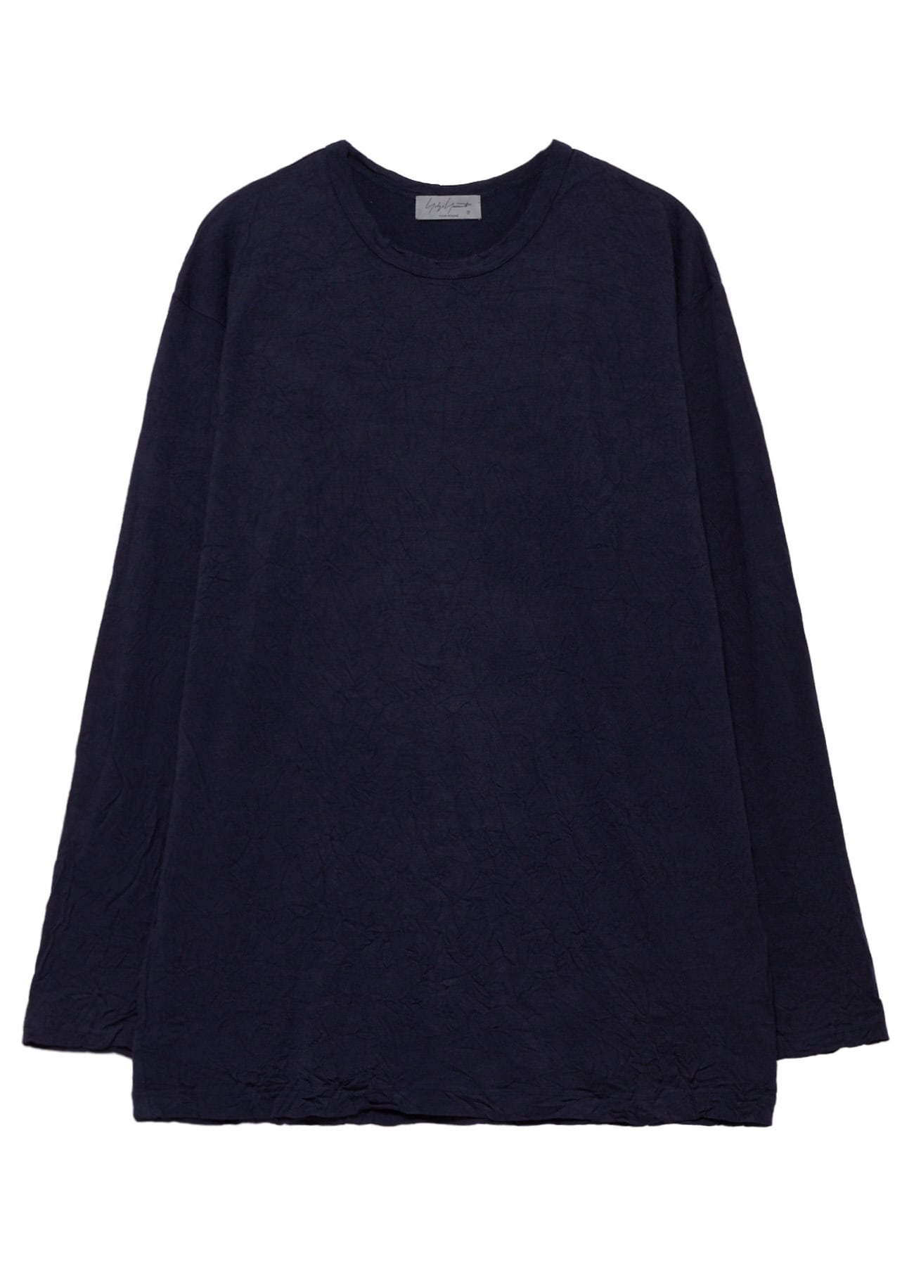 100S WOOL SINGLE JERSEY ROUND NECK LONG SLV T