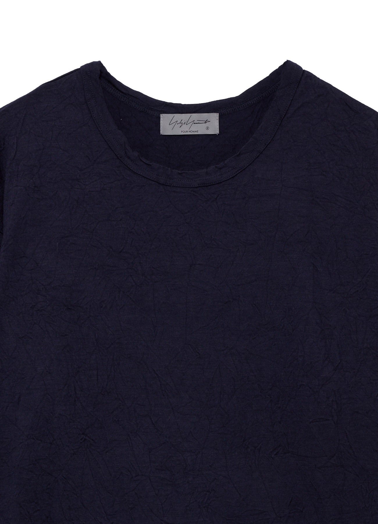 100S WOOL SINGLE JERSEY ROUND NECK LONG SLV T