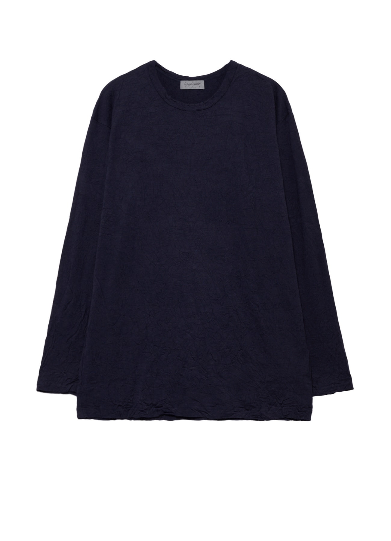 100S WOOL SINGLE JERSEY ROUND NECK LONG SLV T