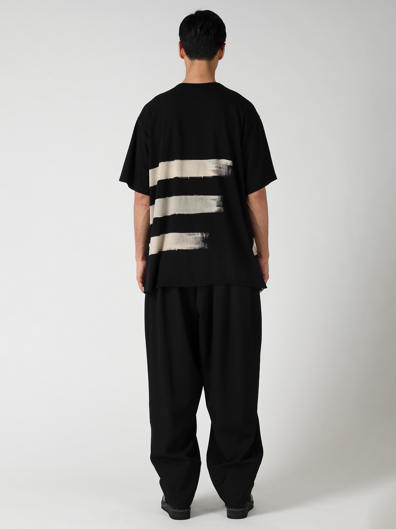COTTON SINGLE JERSEY ROUND NECK SHORT SLV T(FREE SIZE Black