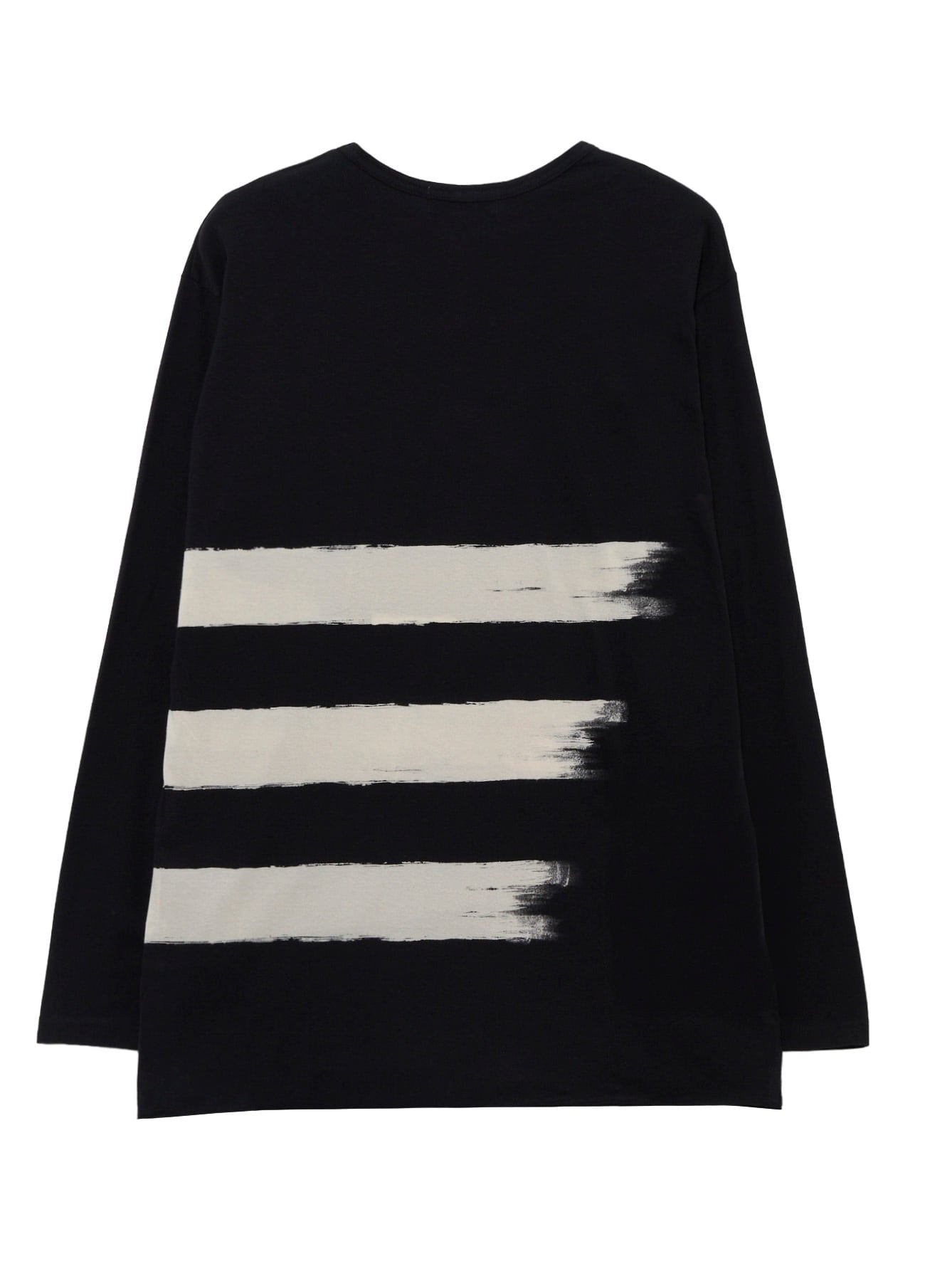 COTTON SINGLE JERSEY ROUND NECK LONG SLV T(FREE SIZE Black): Yohji