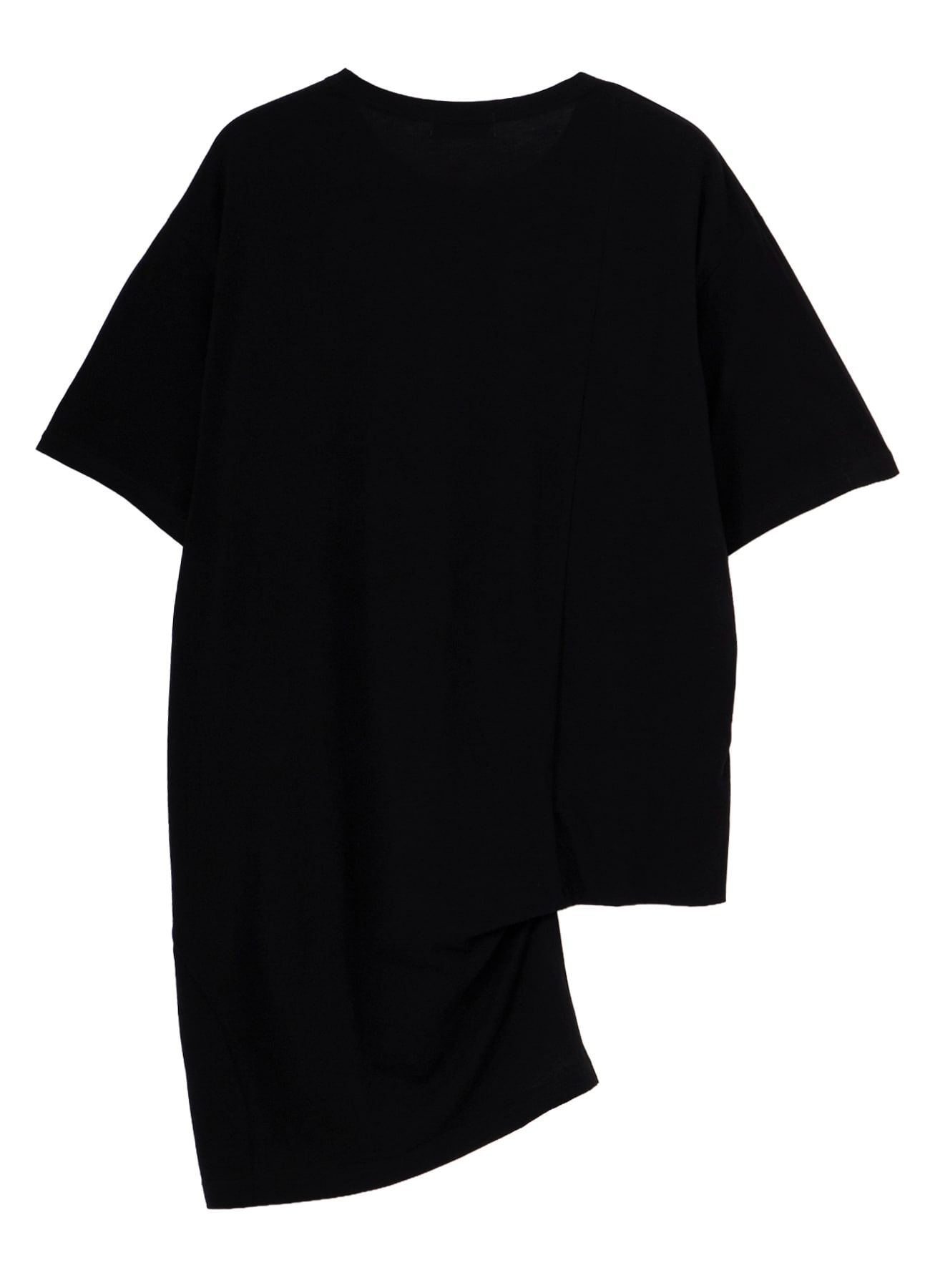COTTON CASHMERE SINGLE JERSEY ASSYMETRY HEM SS TEE
