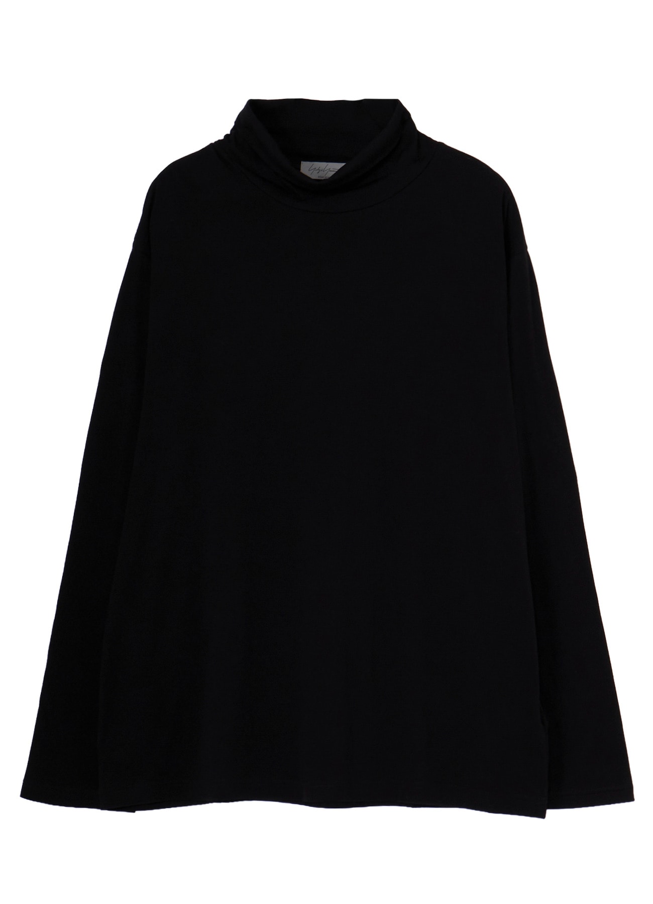COTTON CASHMERE SINGLE JERSEY  TURTLE NECK LS TEE