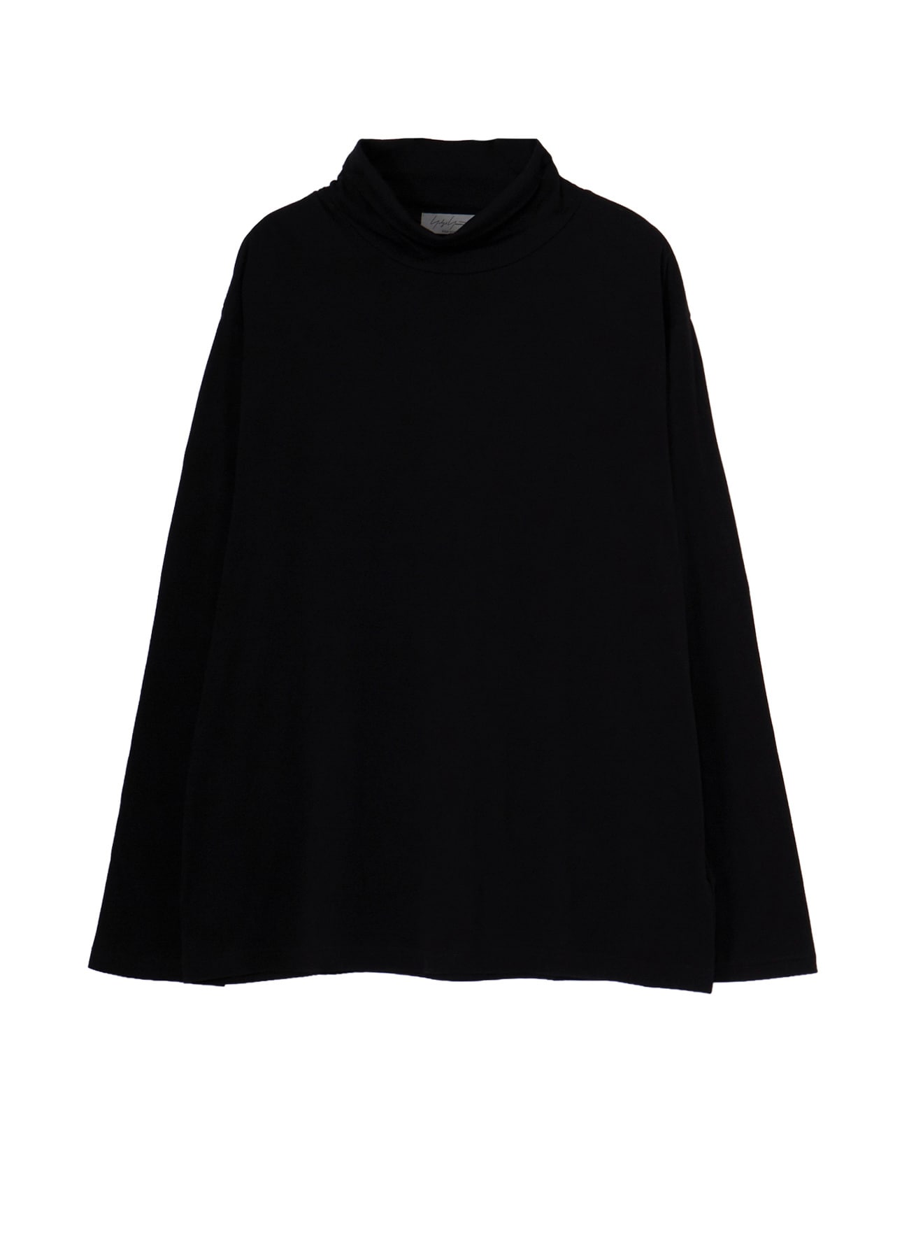 COTTON CASHMERE SINGLE JERSEY  TURTLE NECK LS TEE