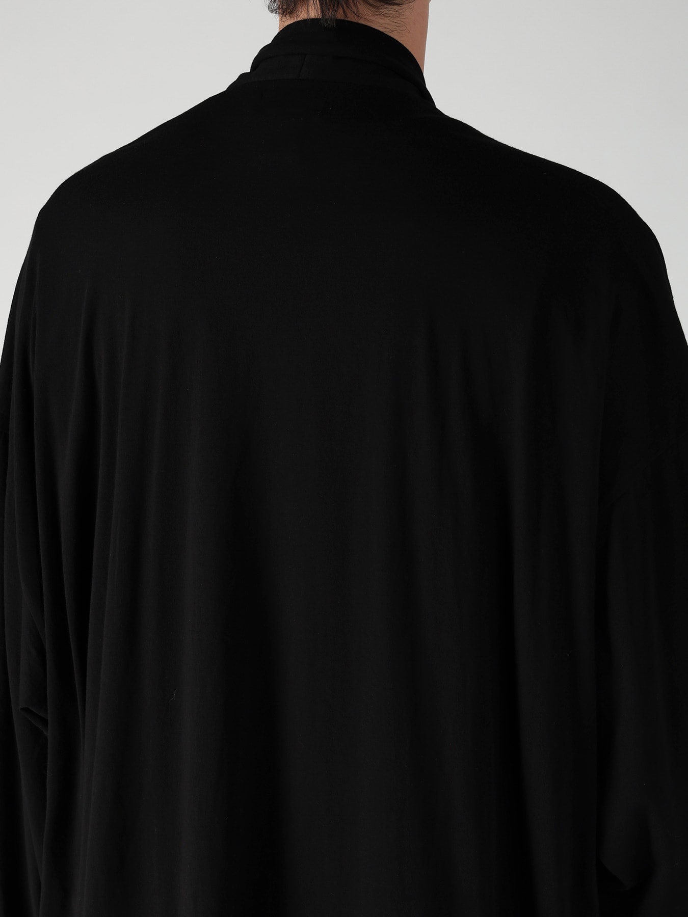 COTTON CASHMERE SINGLE JERSEY ONE BUTTON CARDIGAN