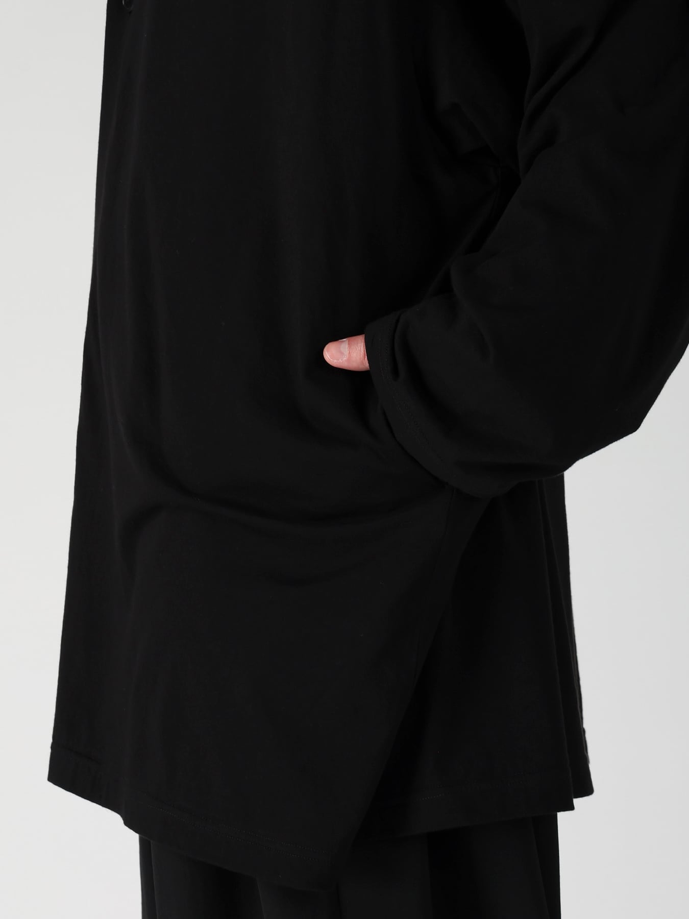 COTTON CASHMERE SINGLE JERSEY ONE BUTTON CARDIGAN
