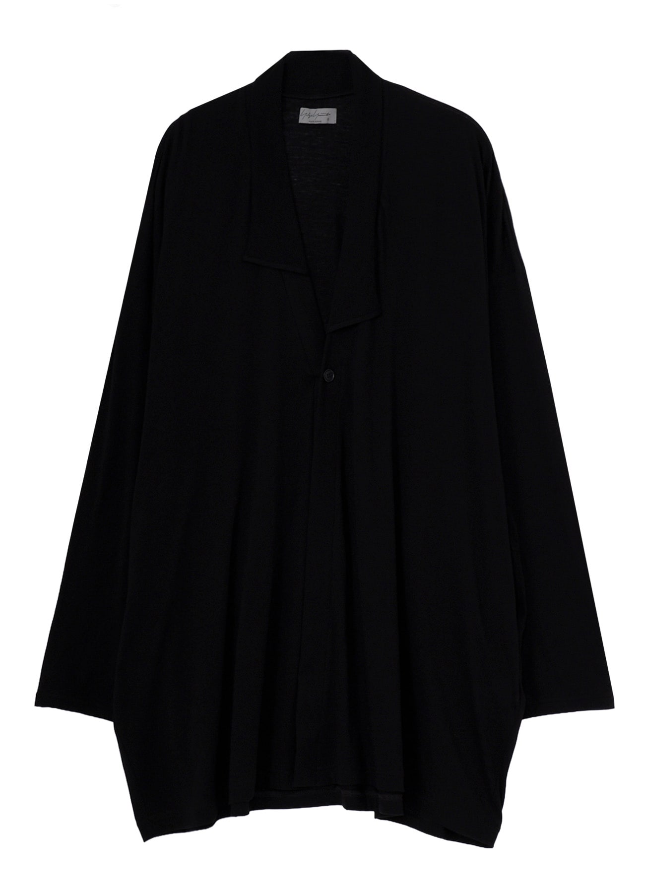 COTTON CASHMERE SINGLE JERSEY ONE BUTTON CARDIGAN