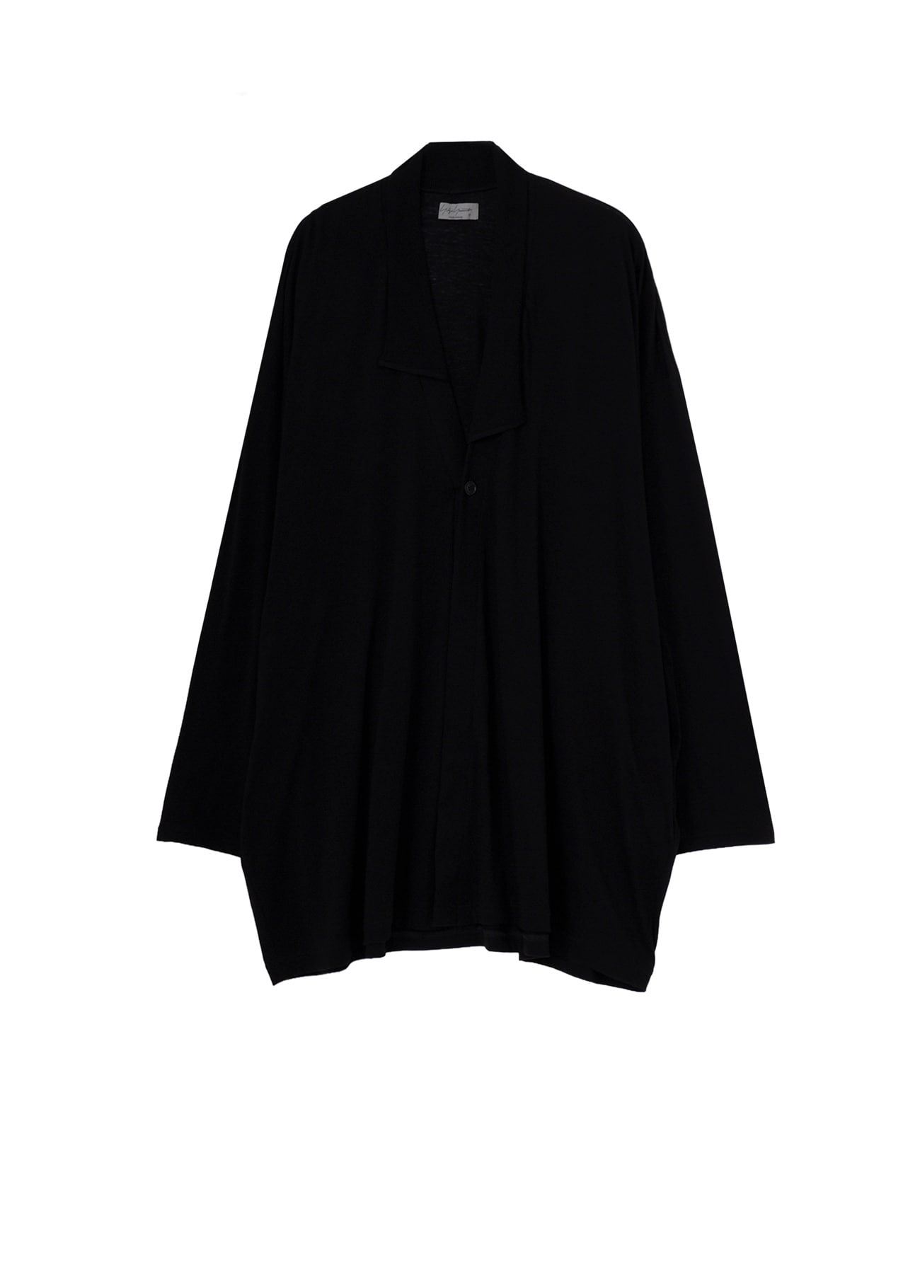 COTTON CASHMERE SINGLE JERSEY ONE BUTTON CARDIGAN