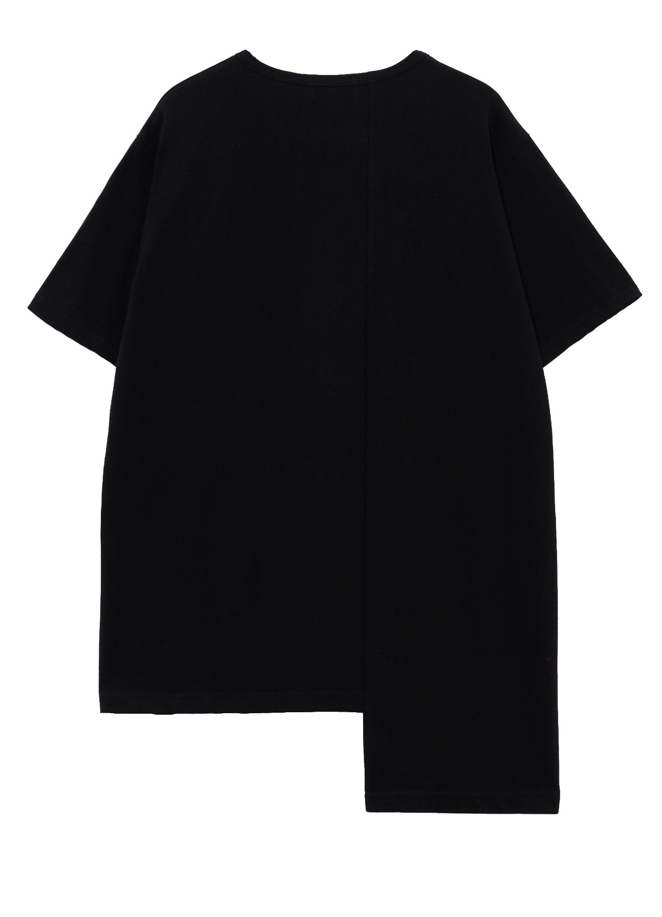 SUPIMA COTTON SINGLE JERSEY UNBALANCED HEM SHORT SLV PO