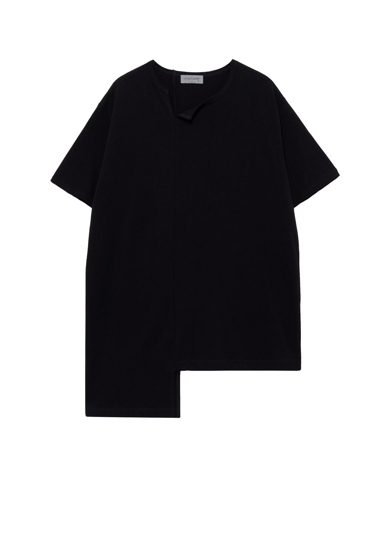 SUPIMA COTTON SINGLE JERSEY UNBALANCED HEM SHORT SLV PO