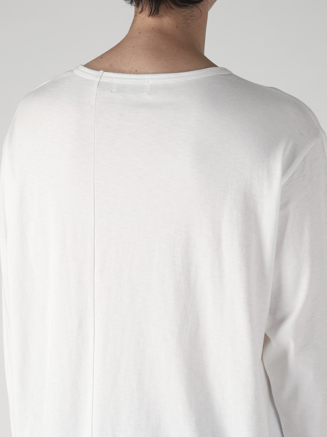 SUPIMA COTTON SINGLE JERSEY UNBALANCED HEM LONG SLV PO
