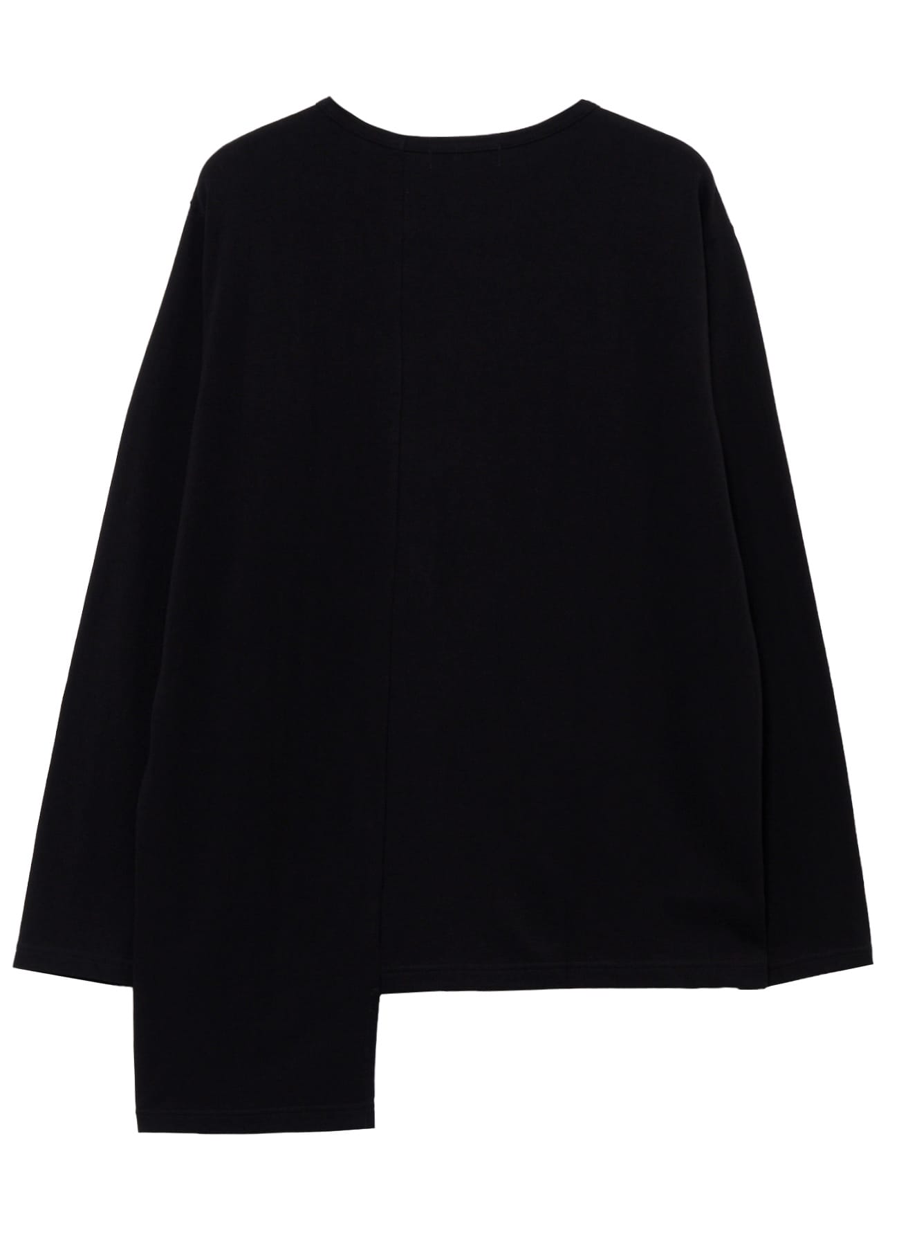 SUPIMA COTTON SINGLE JERSEY UNBALANCED HEM LONG SLV PO