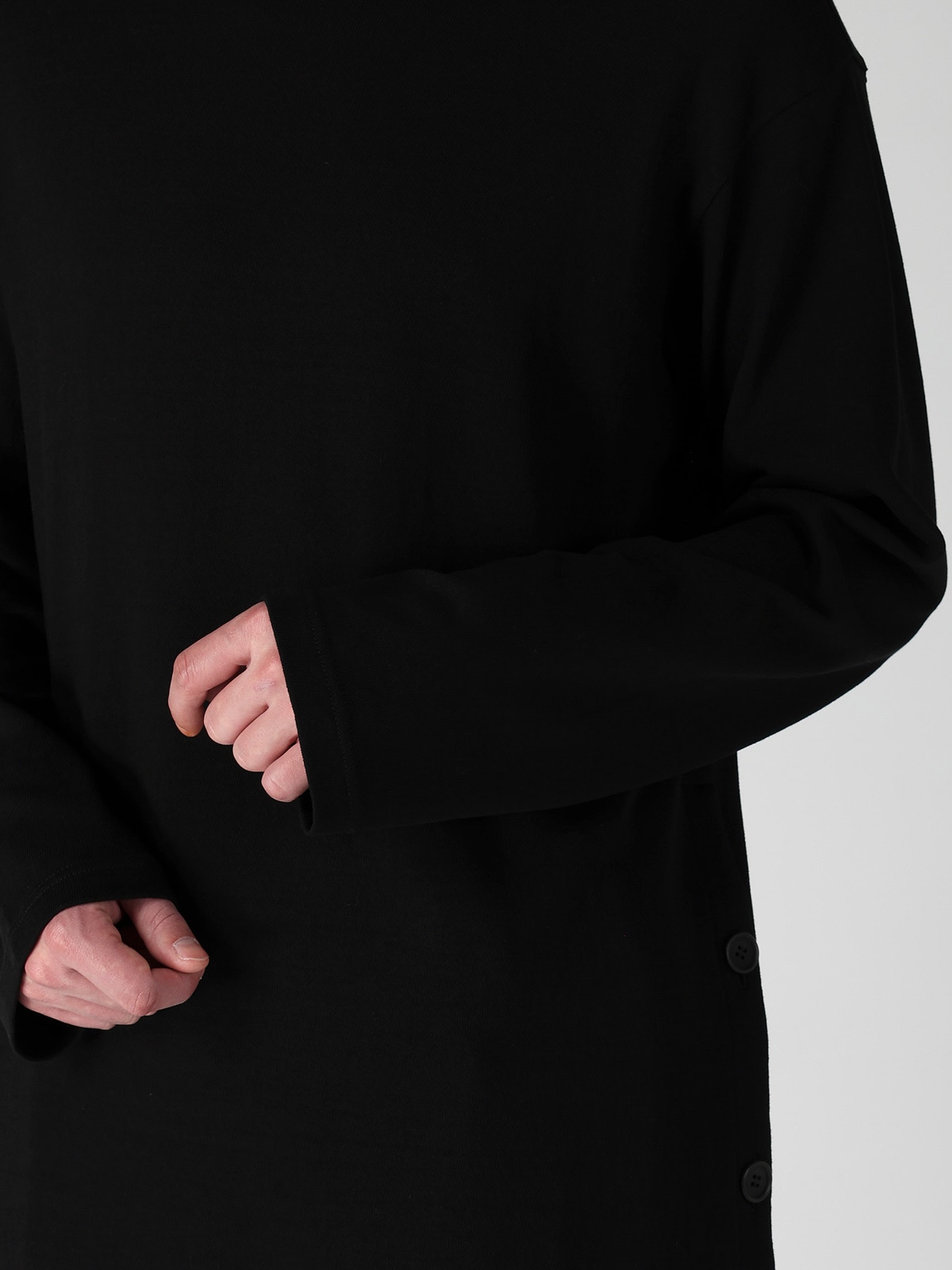 14.5 SINGLE JERSEY  SIDE SLIT HIGH NECK PO