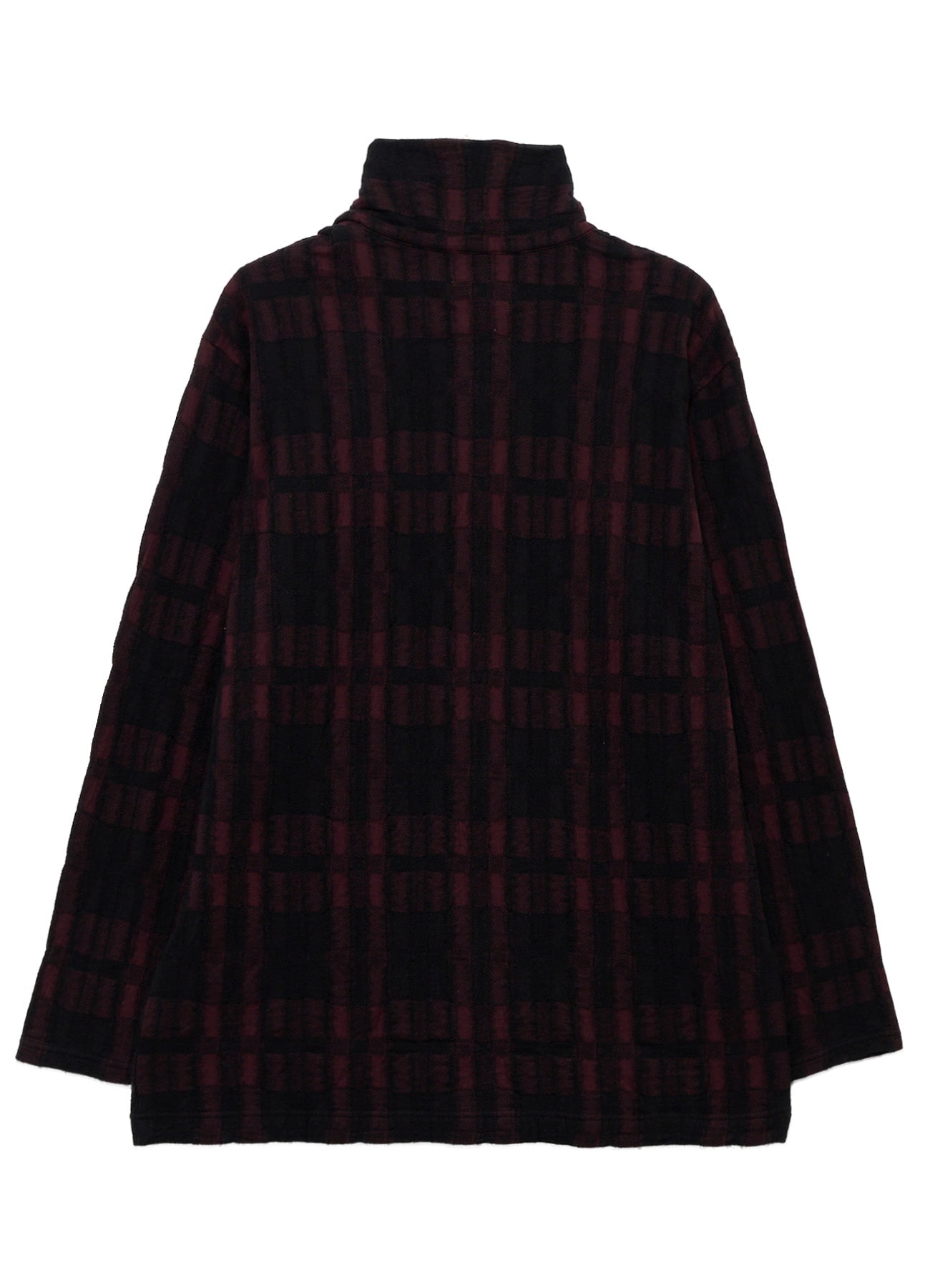 CW PLAID JQ TAB COLLAR HIGH NECK PO