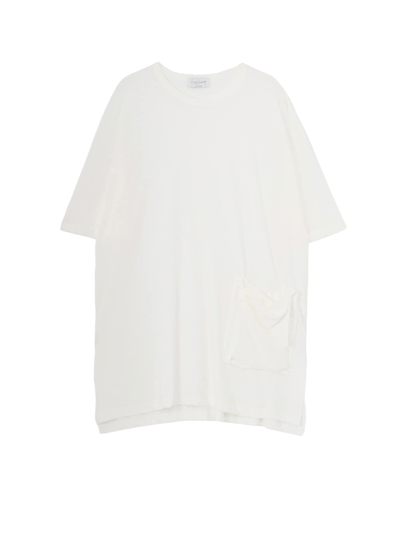 HARD TWISTED SINGLE JERSEY  POCKET SIDE SLIT SHORT SLEEVE T