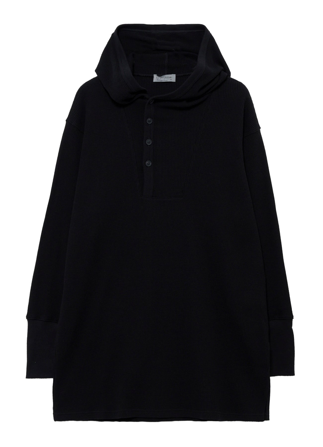 WAFFLE THUMBHOLE LONG SLEEVE HOODIE