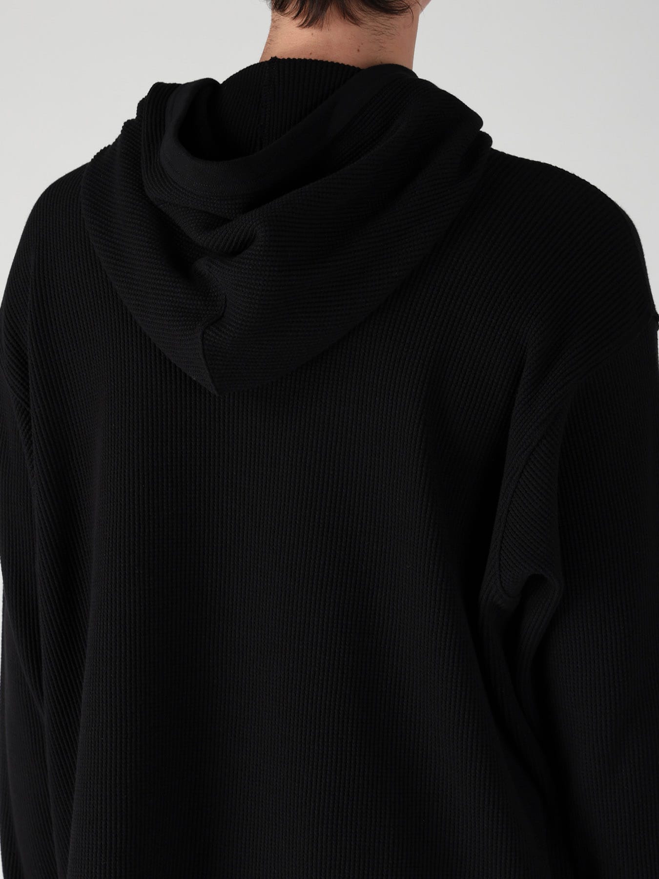 WAFFLE THUMBHOLE LONG SLEEVE HOODIE