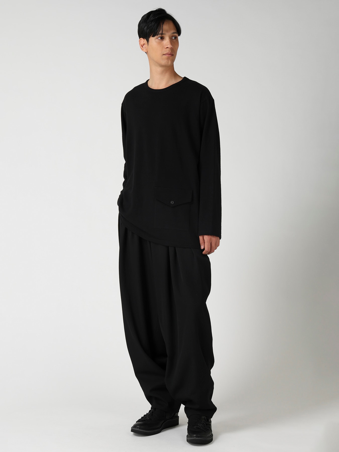 SLUB SINGLE JERSEY FLAP POCKET SHORT SLEEVE PO