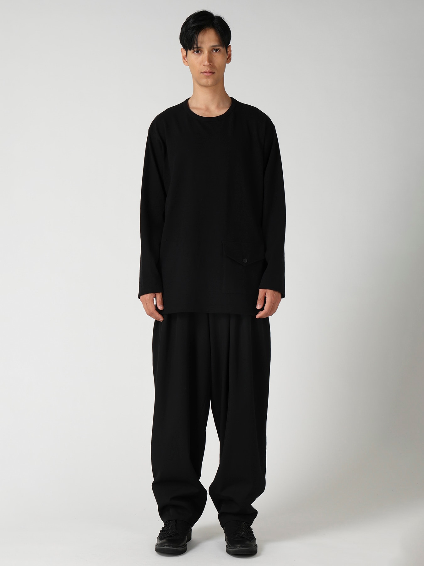SLUB SINGLE JERSEY FLAP POCKET SHORT SLEEVE PO