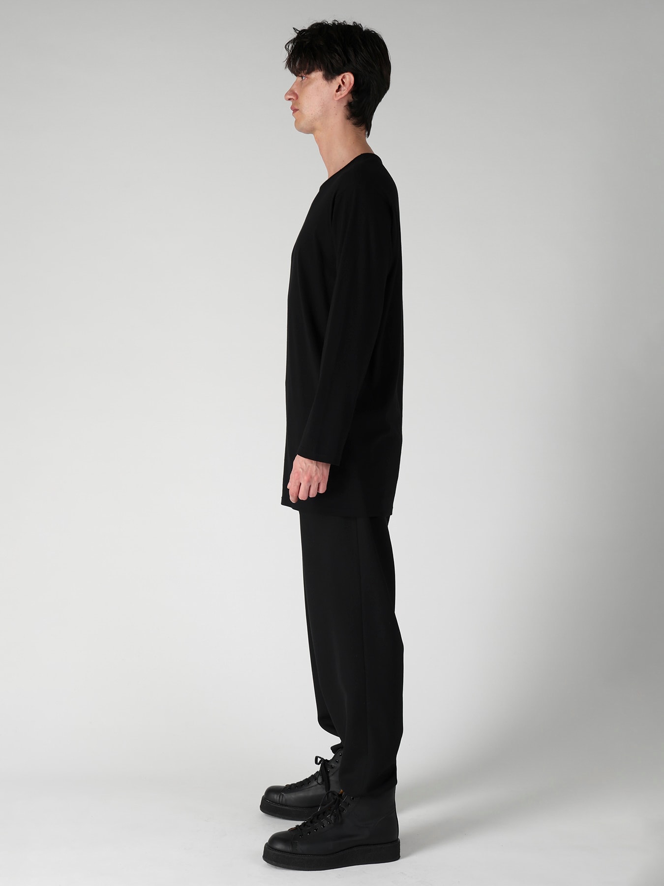 30/- COTTON SINGLE JERSEY SIDE SLIT LONG SLEEVE PO