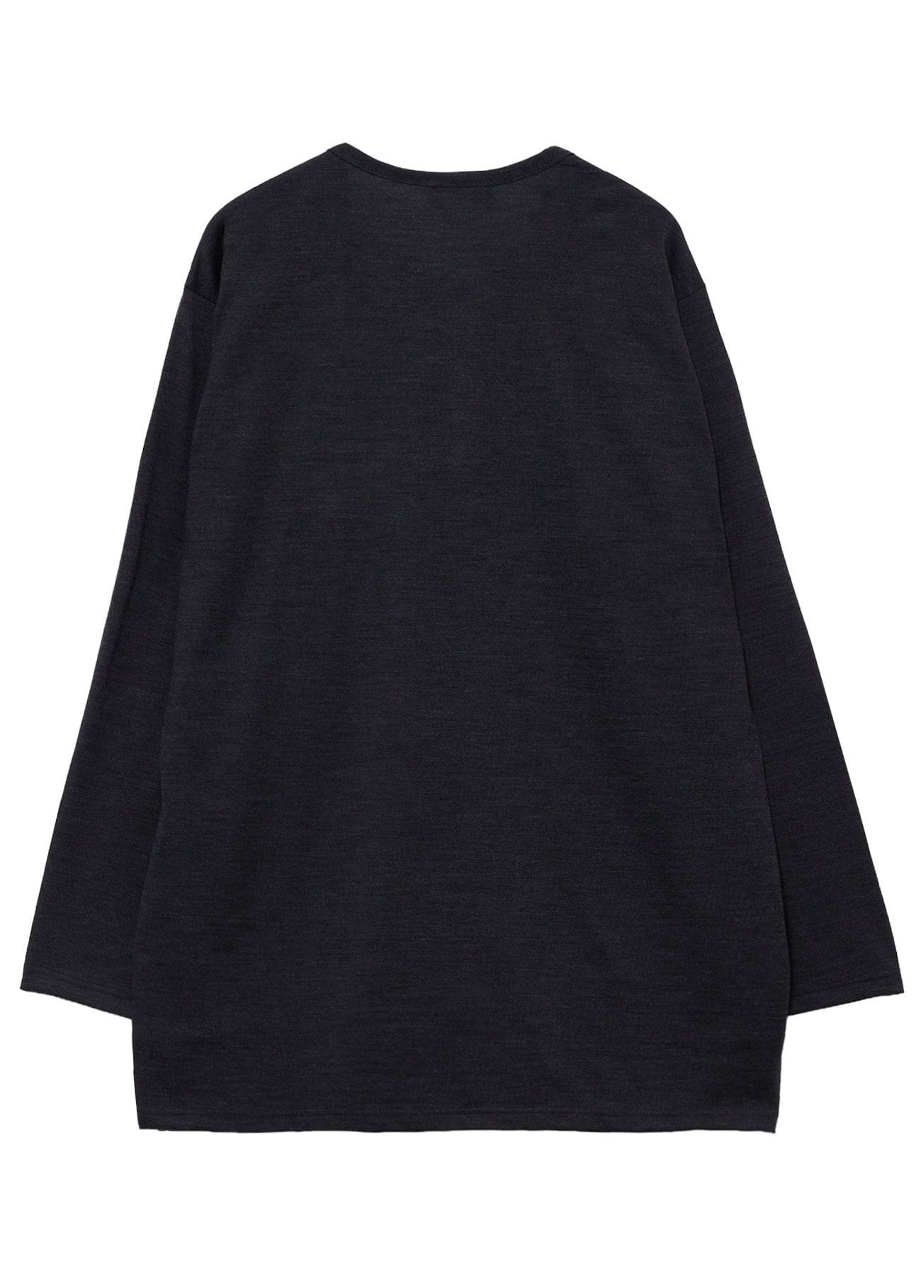 WOOL CLEAR SINGLE JERSEY FRONT DETAIL LONG SLEEVE PO