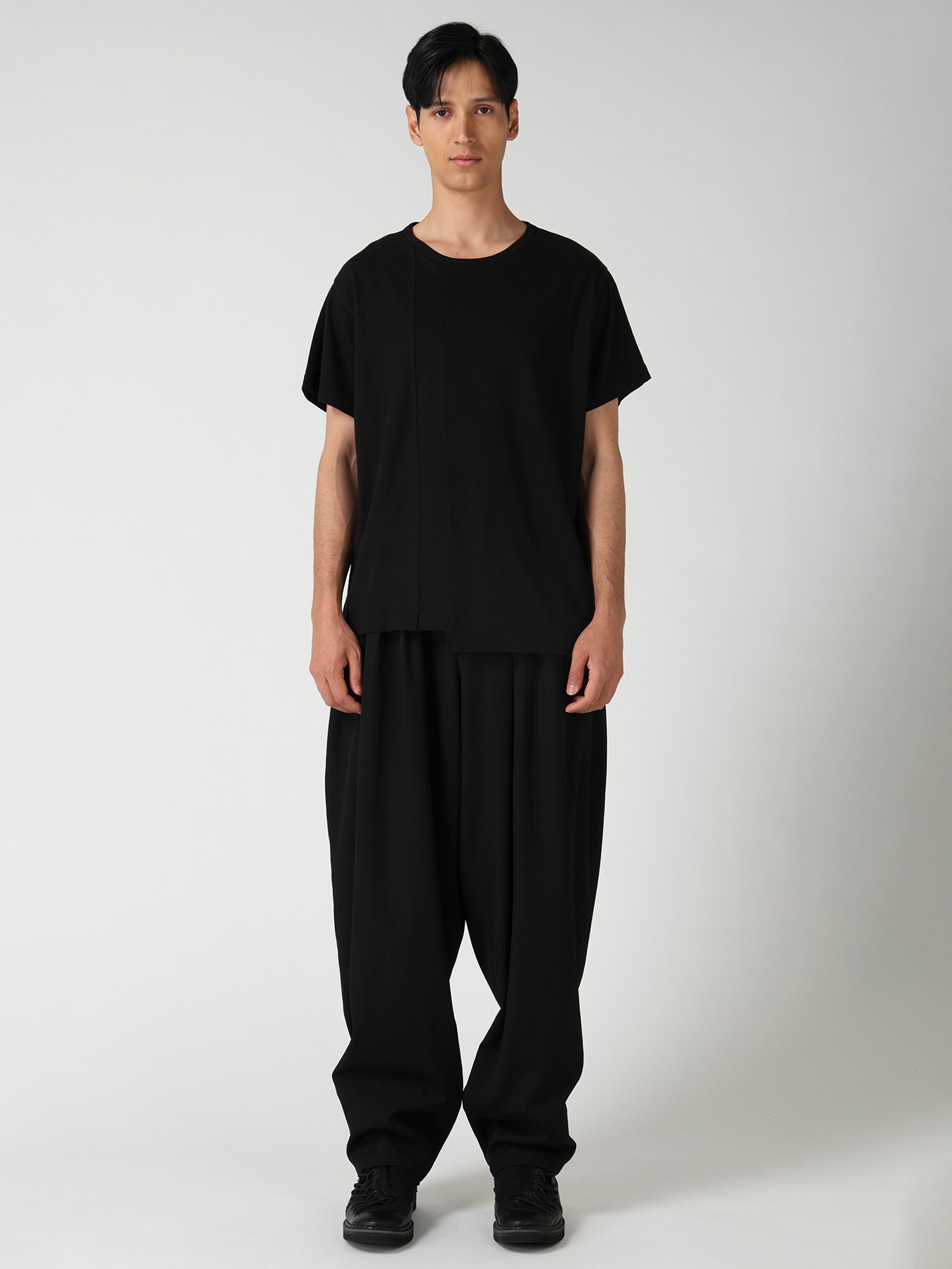 SOFT SINGLE JERSEY RE VERTICAL PANEL SHORT SLEEVE T