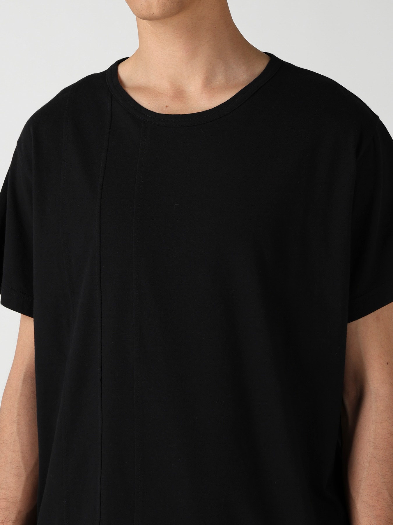 SOFT SINGLE JERSEY RE VERTICAL PANEL SHORT SLEEVE T