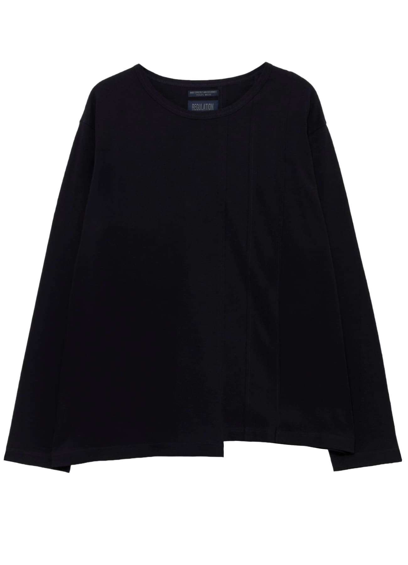 SOFT SINGLE JERSEY RE VERTICAL PANEL LONG SLEEVE T
