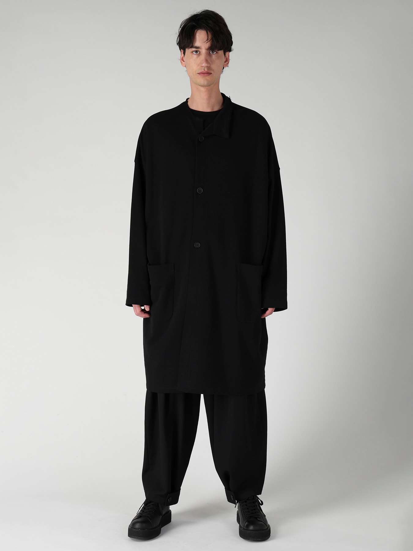 40/20 MINI FRENCH TERRY  RE ASYMMETRY LONG CARDIGAN