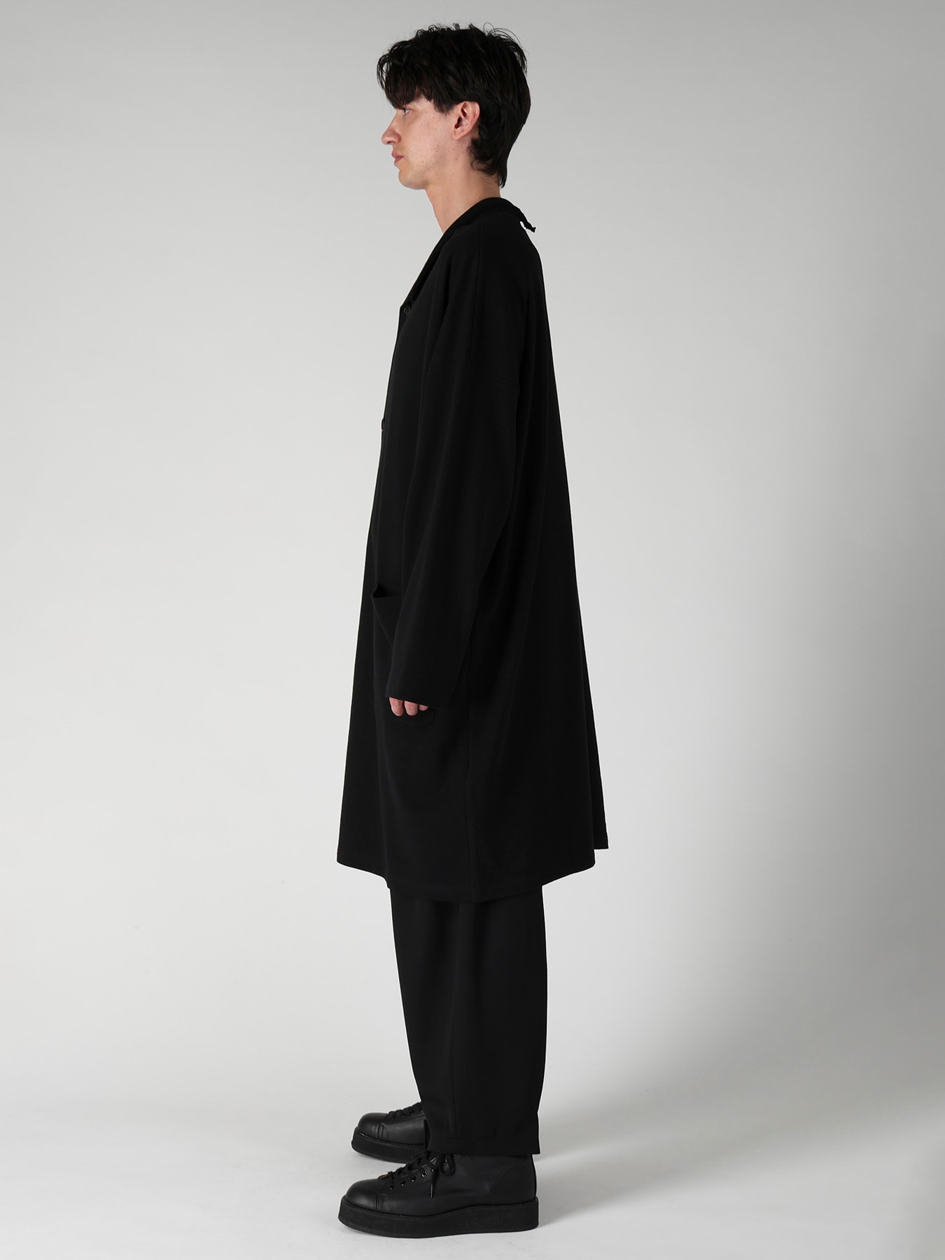 40/20 MINI FRENCH TERRY  RE ASYMMETRY LONG CARDIGAN