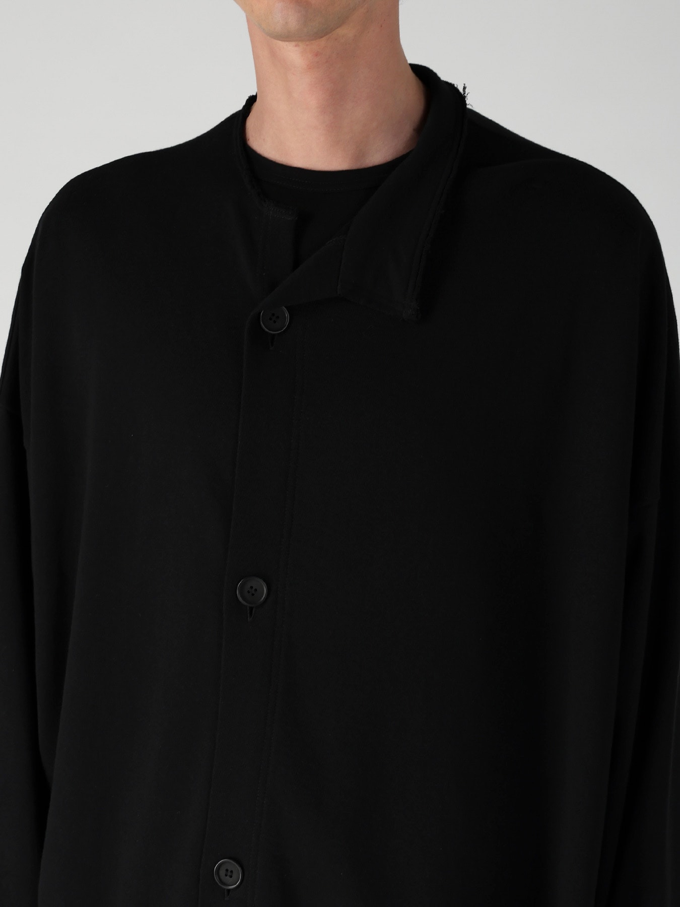 40/20 MINI FRENCH TERRY  RE ASYMMETRY LONG CARDIGAN