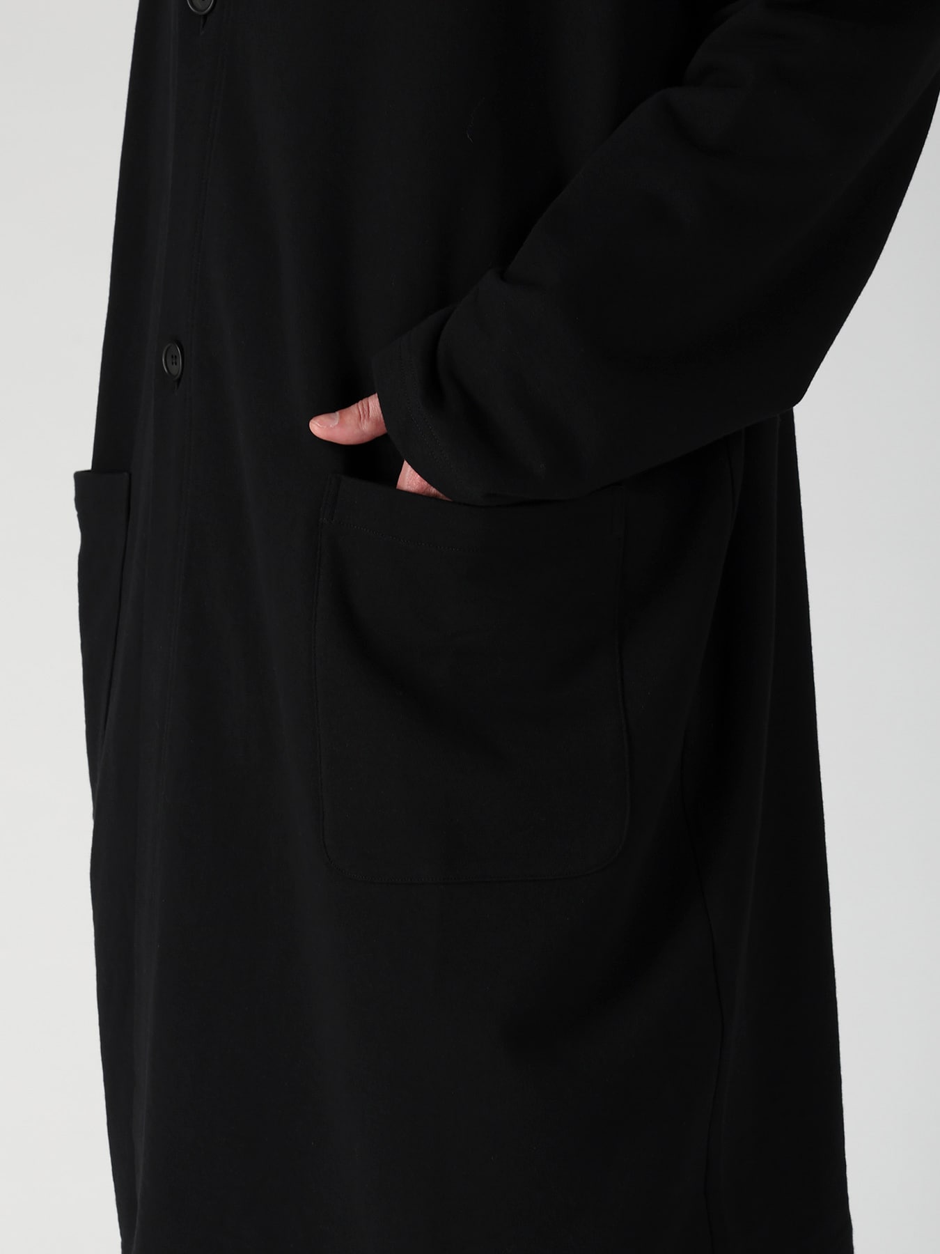 40/20 MINI FRENCH TERRY  RE ASYMMETRY LONG CARDIGAN