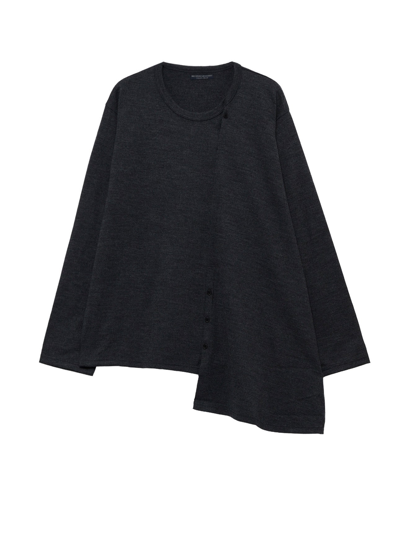 40/20 MINI FRENCH TERRY HOODED COAT(S Black): Yohji Yamamoto POUR