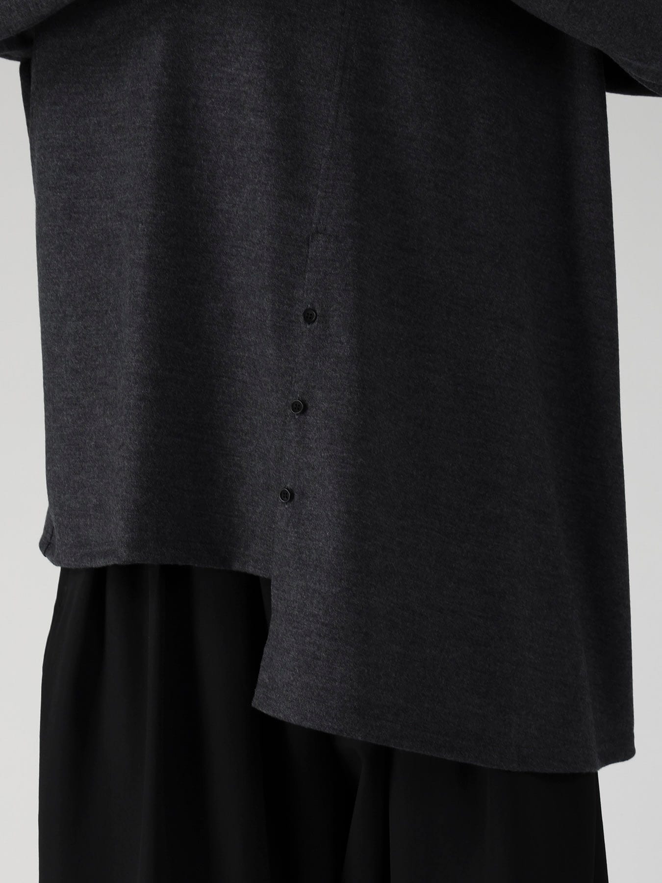 MILLED SINGLE JERSEY RE DIAGONAL HIGH NECK LONG SLEEVE