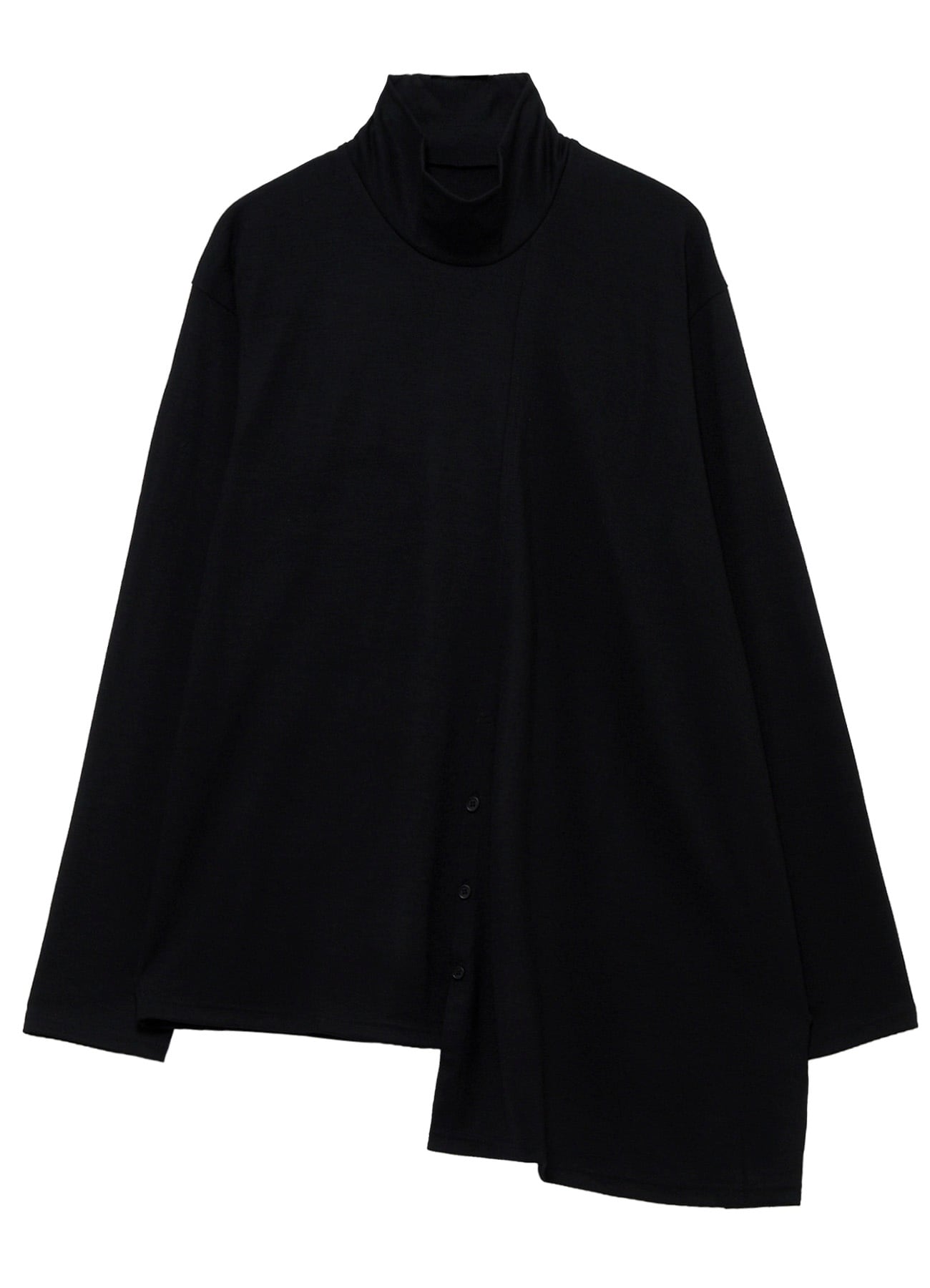MILLED SINGLE JERSEY RE DIAGONAL HIGH NECK LONG SLEEVE(FREE SIZE
