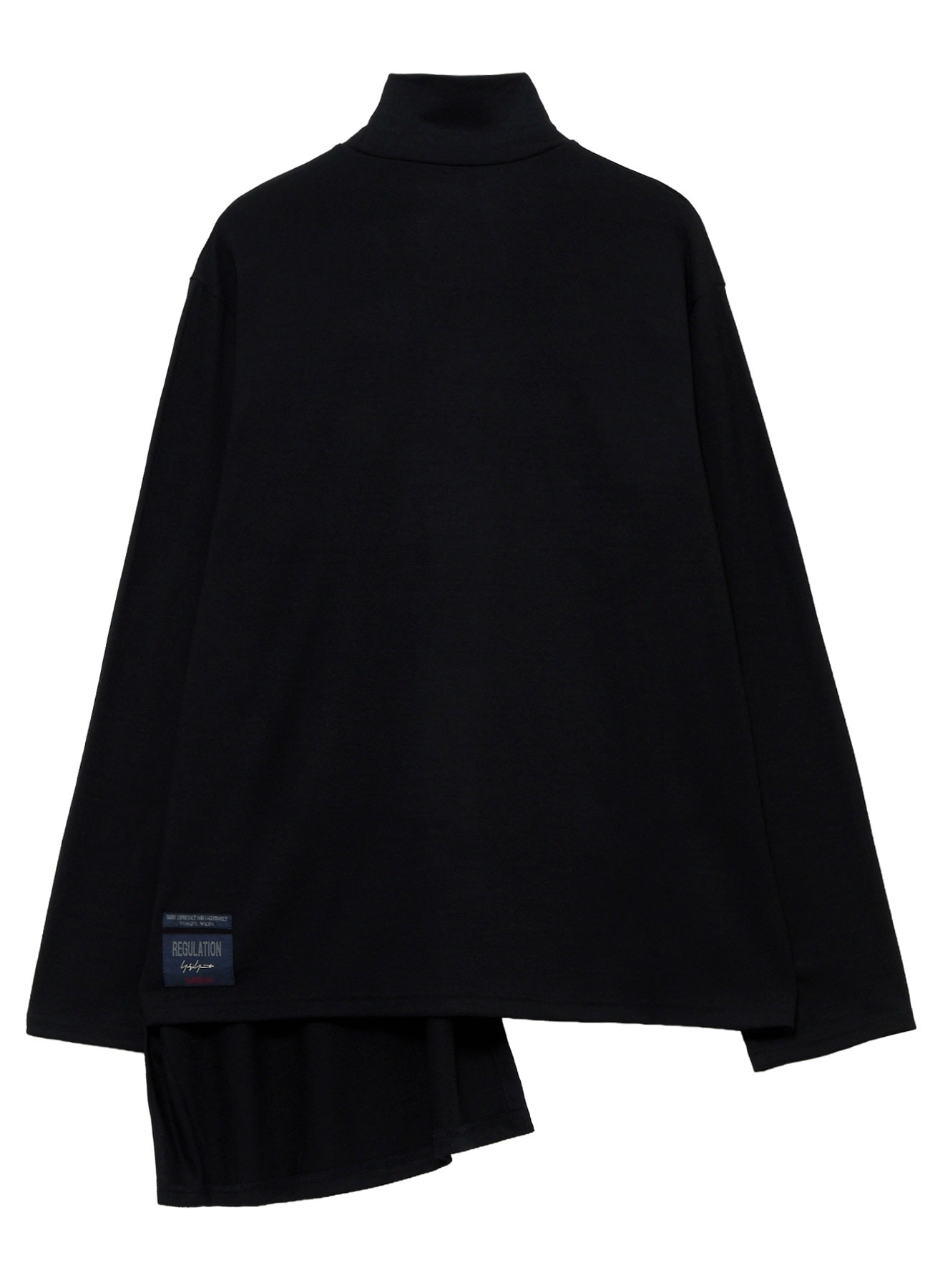 MILLED SINGLE JERSEY RE DIAGONAL HIGH NECK LONG SLEEVE